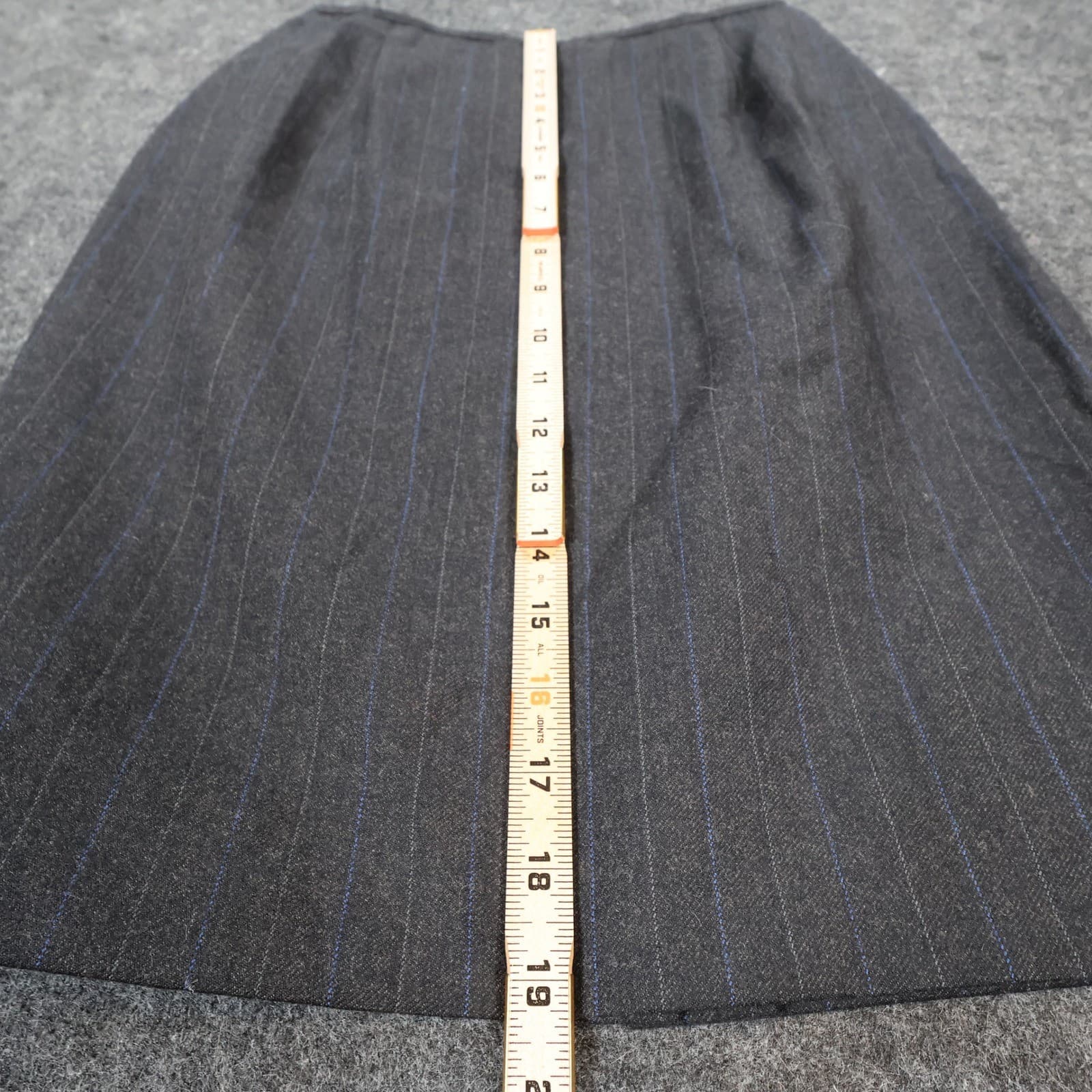 Lauren Ralph Lauren Pencil Skirt Womens 2P Gray Excellent Pinstripe Wool - Thumbnail 4