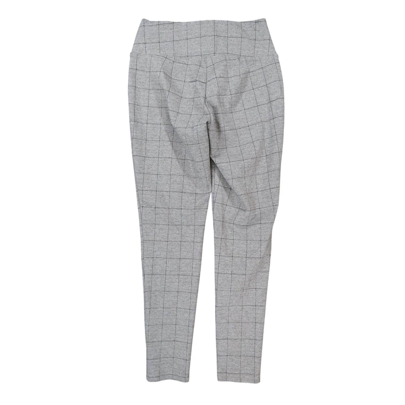 Nine West Legging Women S Gray Excellent Plaid Windowpane High Rise Pants - Thumbnail 2