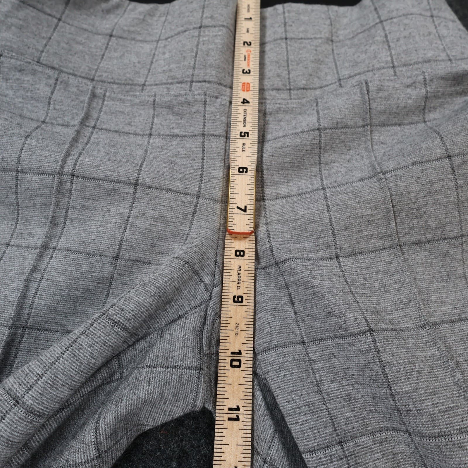 Nine West Legging Women S Gray Excellent Plaid Windowpane High Rise Pants - Thumbnail 5