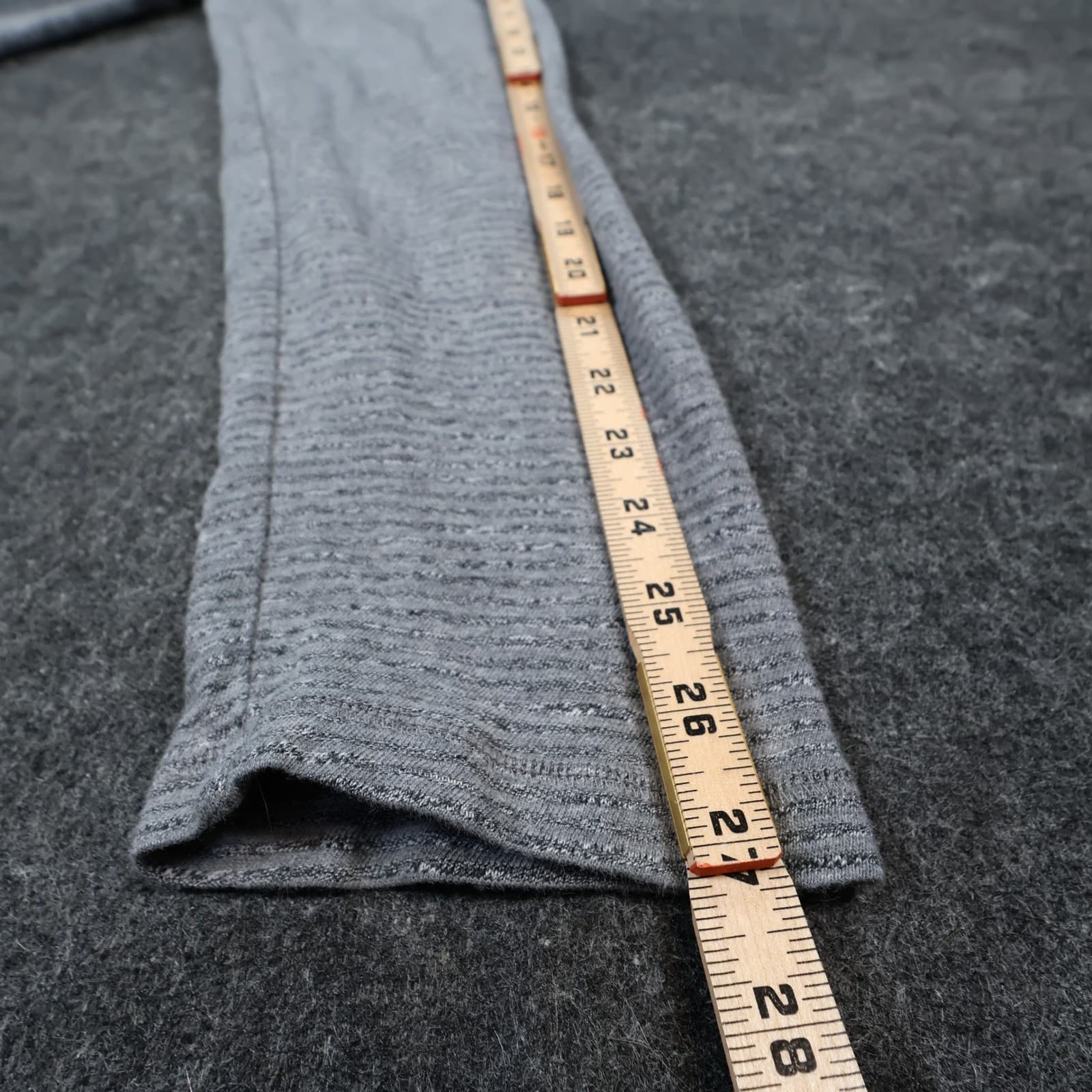 Calvin Klein Jeans Hoodie Mens XL Gray Excellent Henley Pocket Striped - Thumbnail 4
