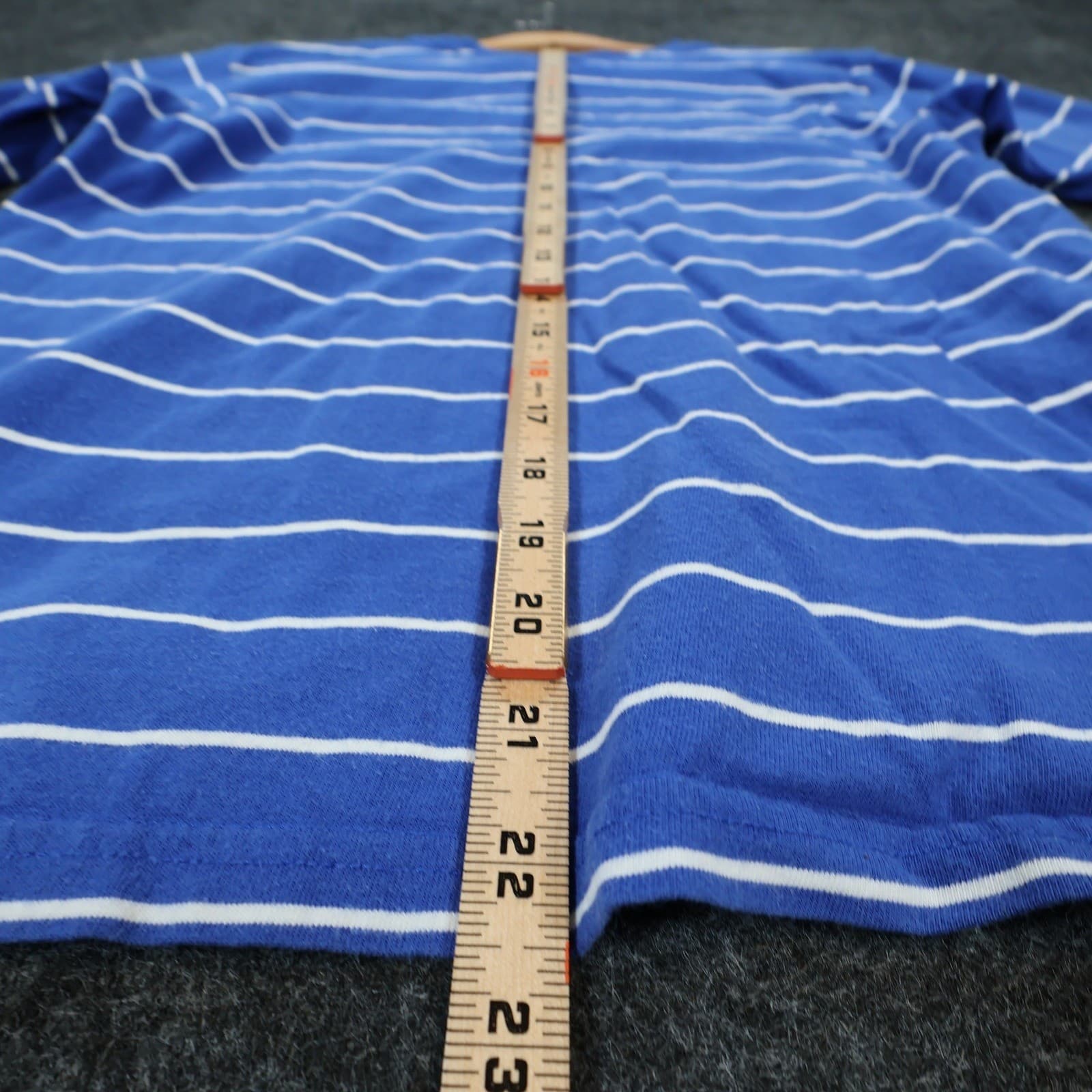 Polo Ralph Lauren T-Shirt Boys L(16/18) Blue Excellent Striped Short Sleeve - Thumbnail 5