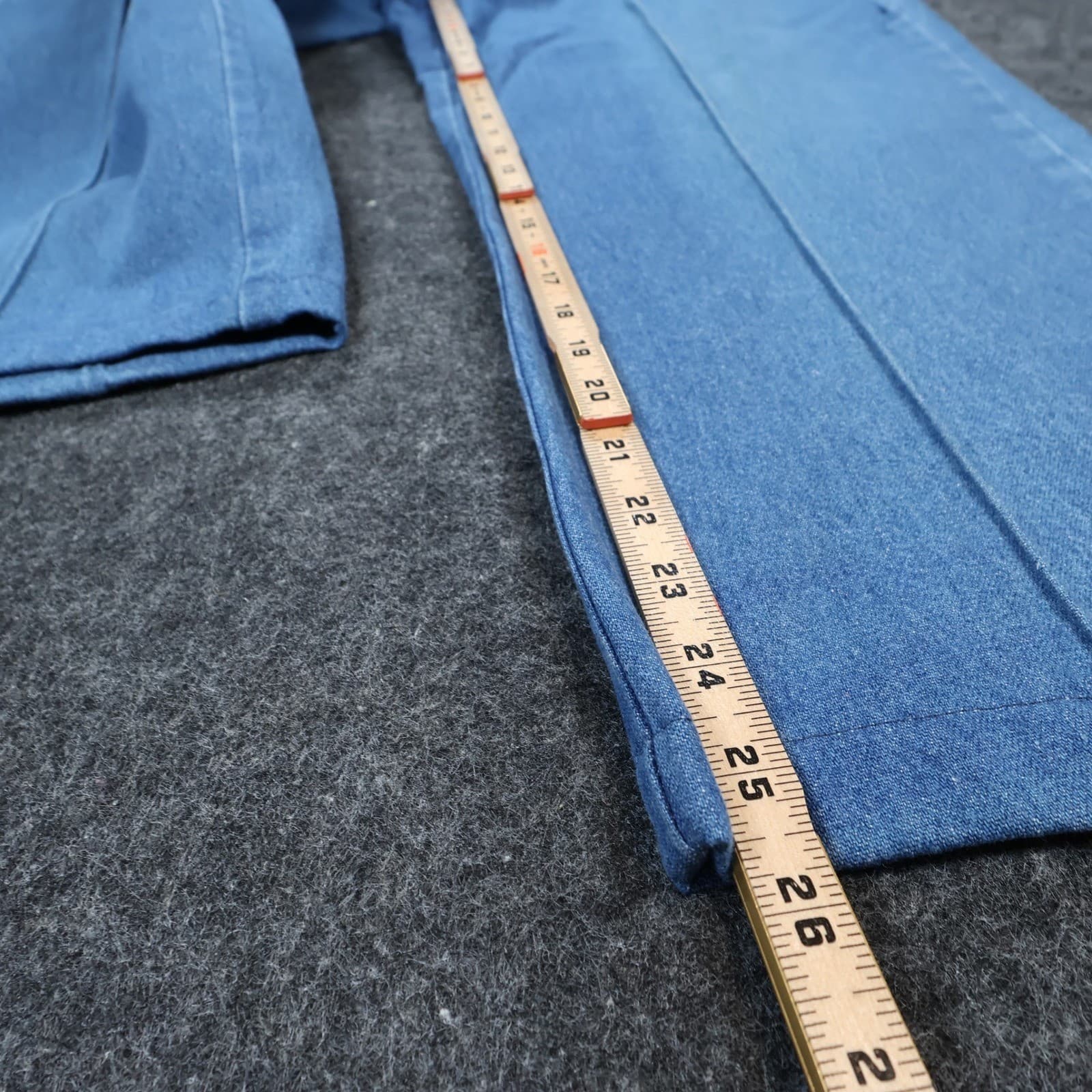 Haggar Denim Trousers Mens 38x29 Blue Vintage Flat Front Cotton - Thumbnail 4