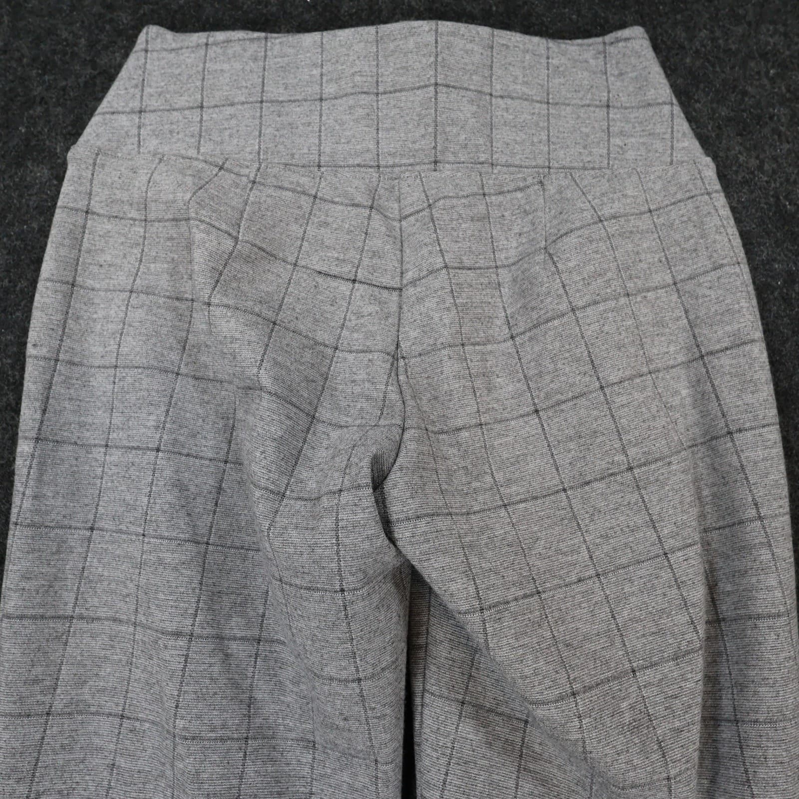 Nine West Legging Women S Gray Excellent Plaid Windowpane High Rise Pants - Thumbnail 12