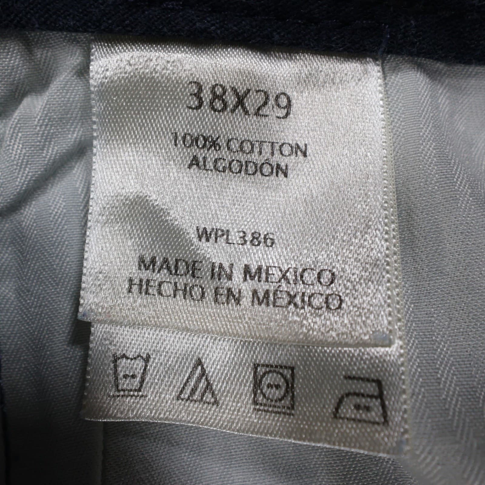 Haggar Denim Trousers Mens 38x29 Blue Vintage Flat Front Cotton - Thumbnail 8
