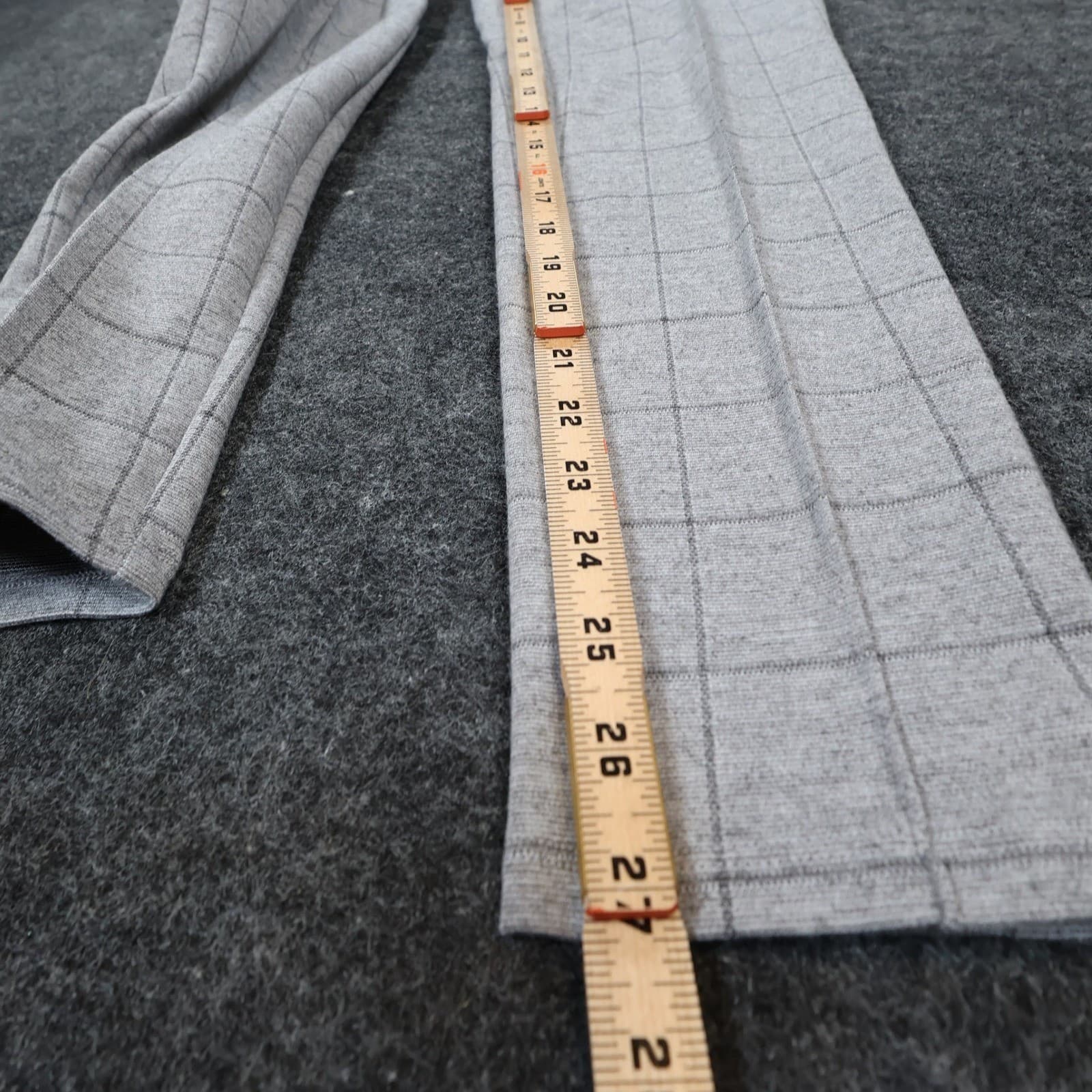 Nine West Legging Women S Gray Excellent Plaid Windowpane High Rise Pants - Thumbnail 4