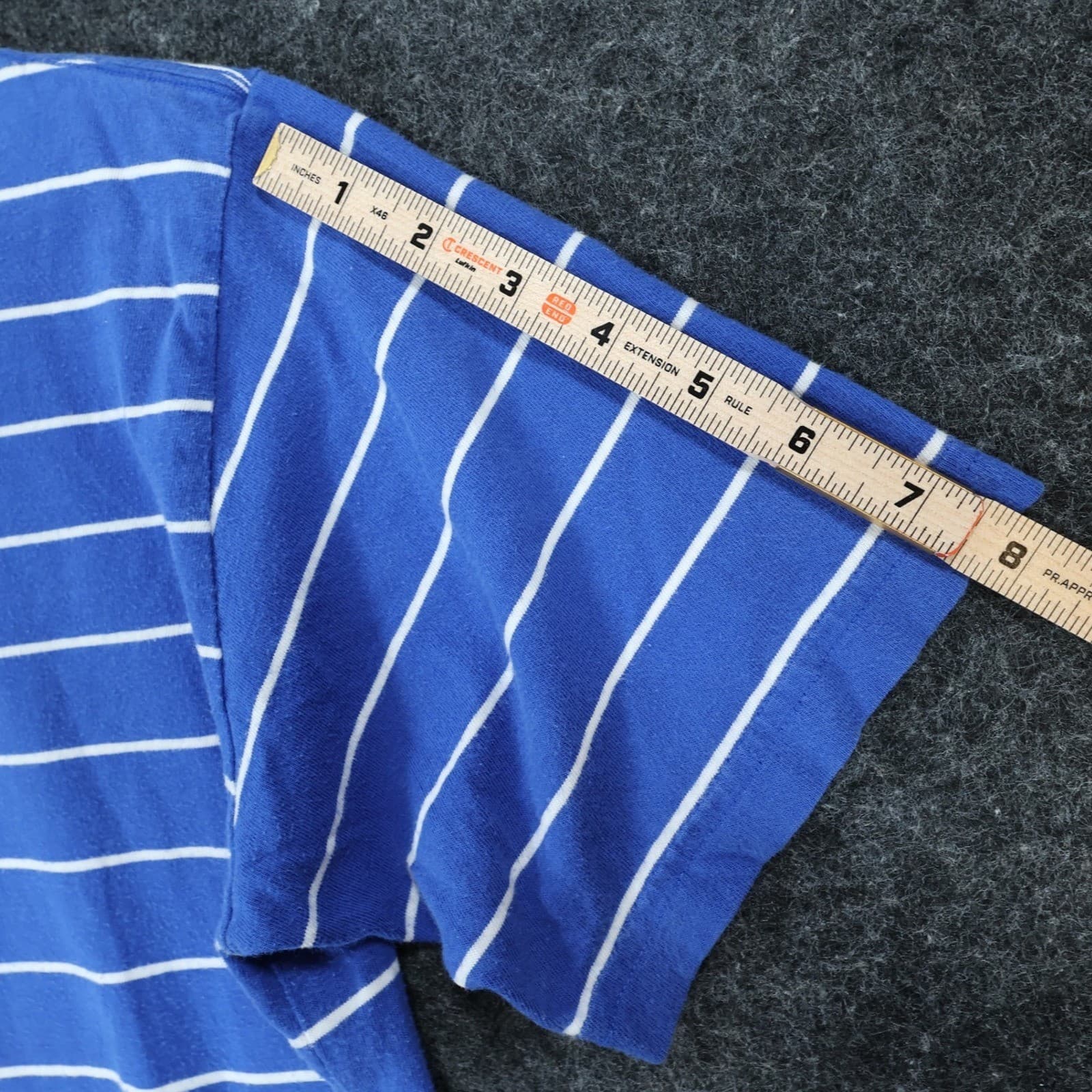 Polo Ralph Lauren T-Shirt Boys L(16/18) Blue Excellent Striped Short Sleeve - Thumbnail 3