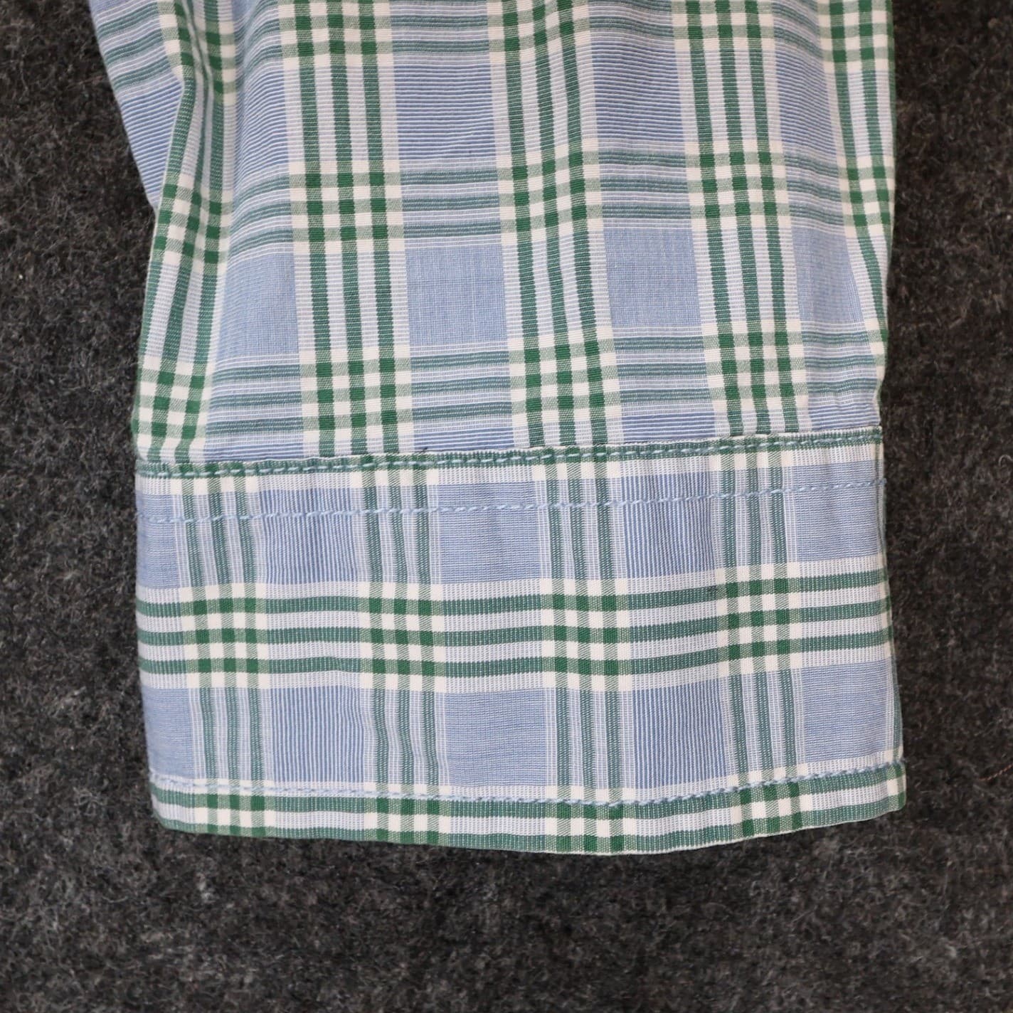 Hawker Rye Button Down Mens L Blue Excellent Plaid Stretch Slim Fit Shirt - Thumbnail 10