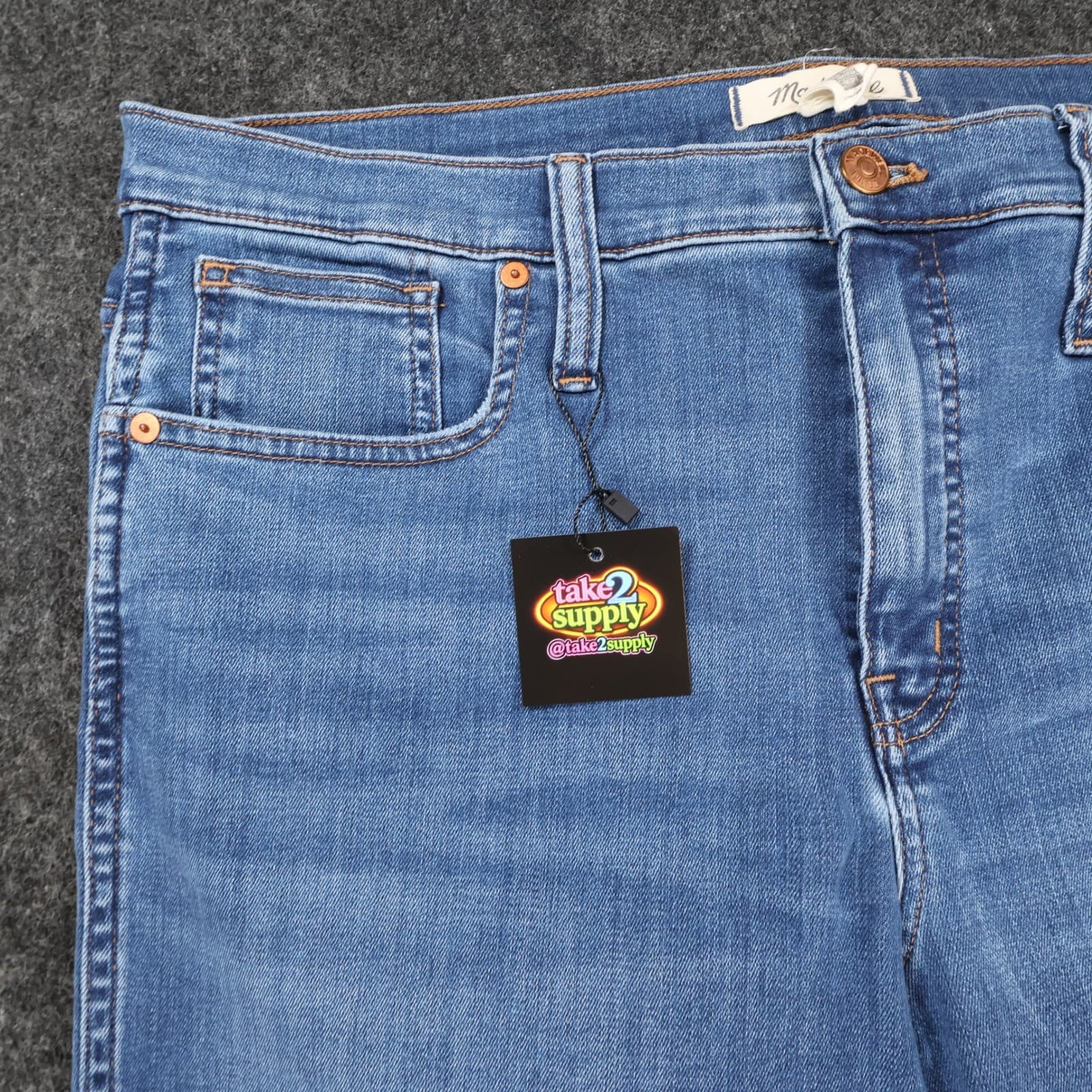 Madewell Jeans Womens 32 Blue Excellent High Rise Skinny Crop ND253 DM4456 - Thumbnail 10