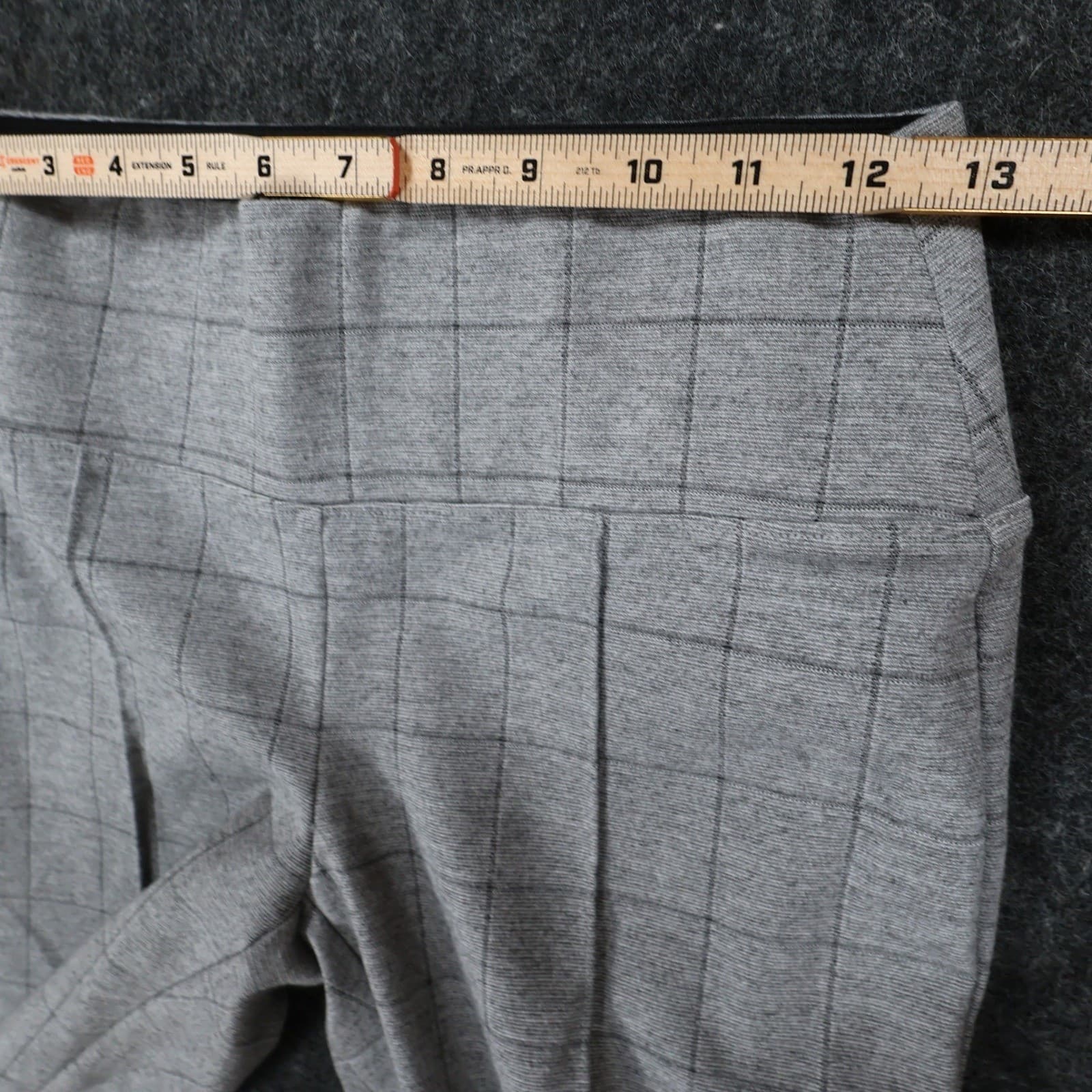 Nine West Legging Women S Gray Excellent Plaid Windowpane High Rise Pants - Thumbnail 6