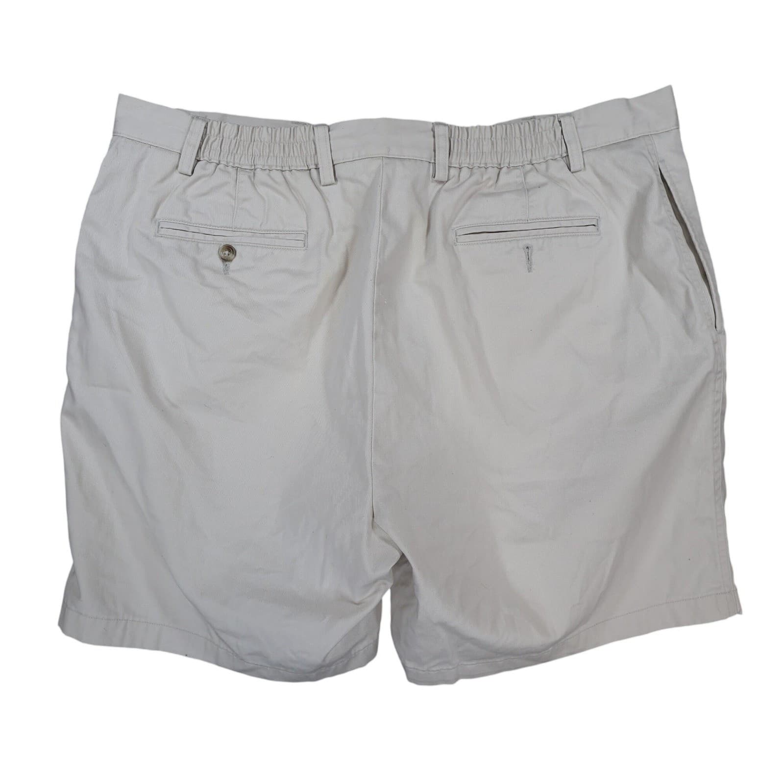 Roundtree & Yorke Shorts Mens 42 Tan Excellent Easy Care Cotton Chino - Thumbnail 2