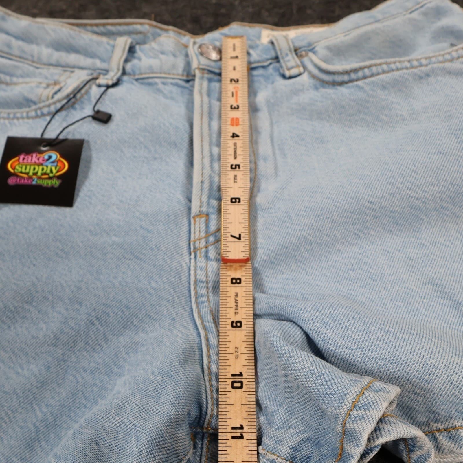 Rag & Bone Maya High-Rise 4 Short Womens 26 Blue Excellent Denim Shorts - Thumbnail 5