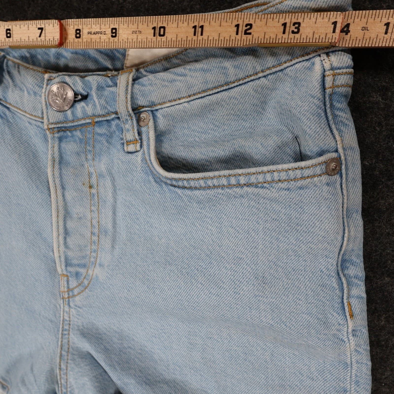 Rag & Bone Maya High-Rise 4 Short Womens 26 Blue Excellent Denim Shorts - Thumbnail 6