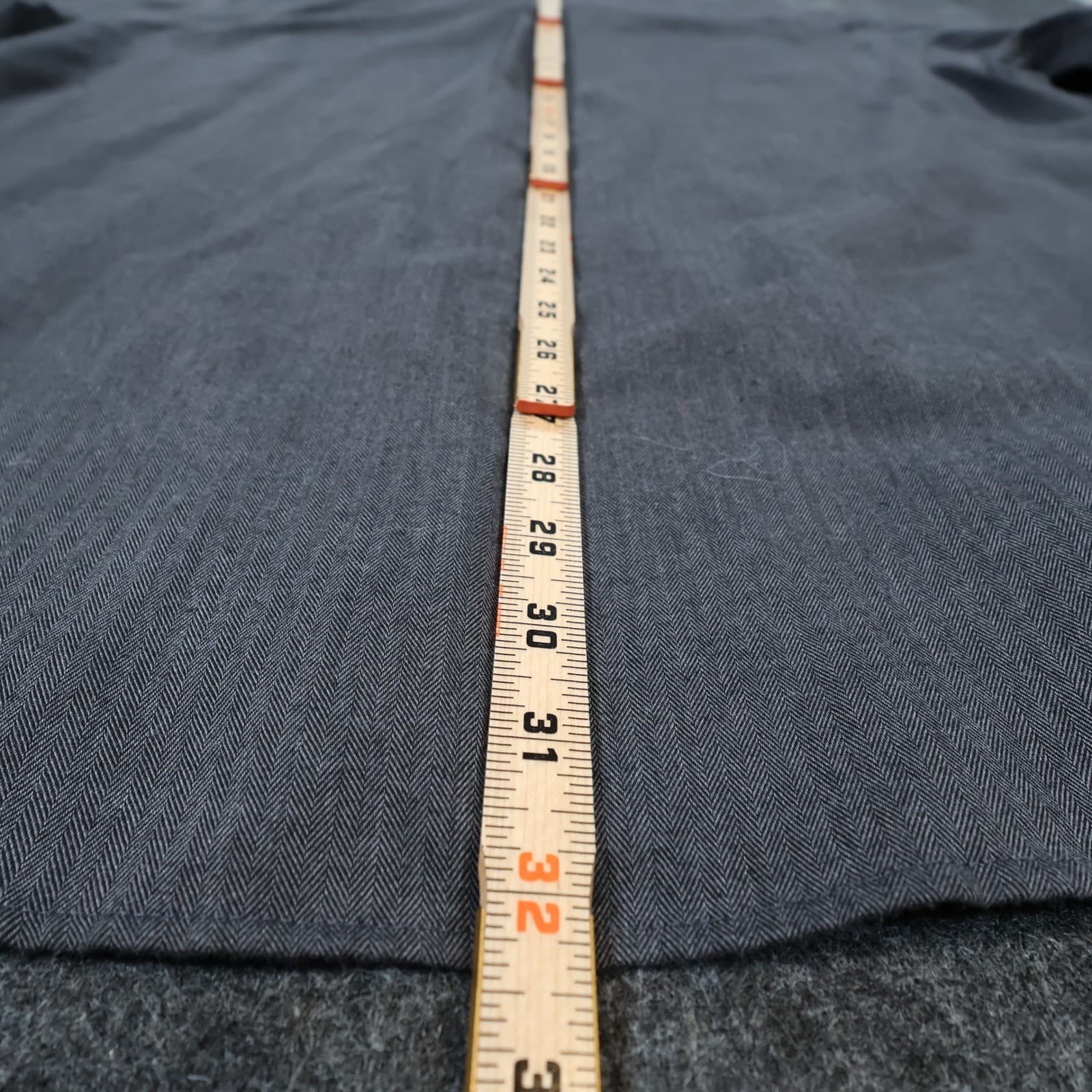 Van Heusen Button Up Mens XXL Gray Excellent Herringbone Long Sleeve Flex Shirt - Thumbnail 5