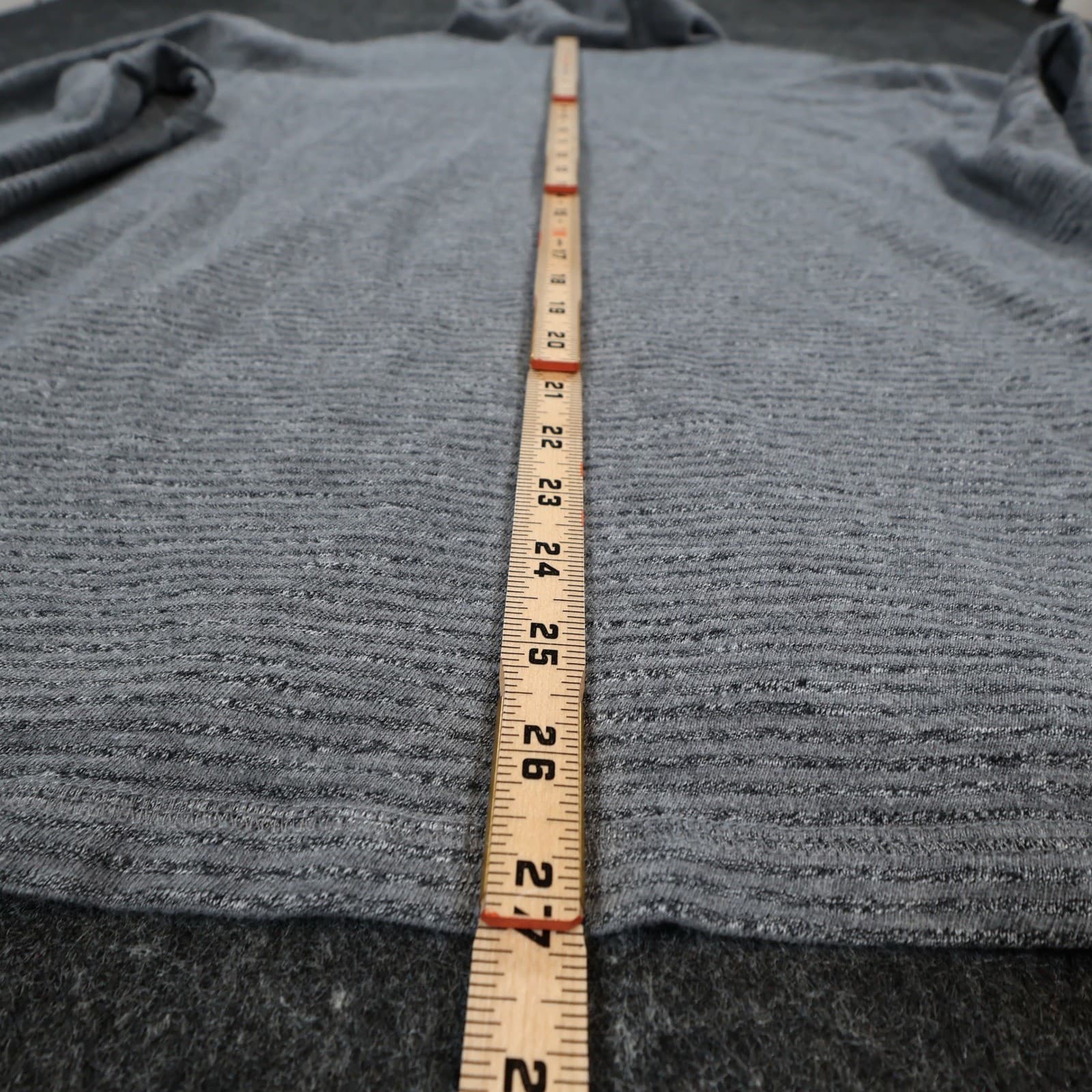 Calvin Klein Jeans Hoodie Mens XL Gray Excellent Henley Pocket Striped - Thumbnail 5