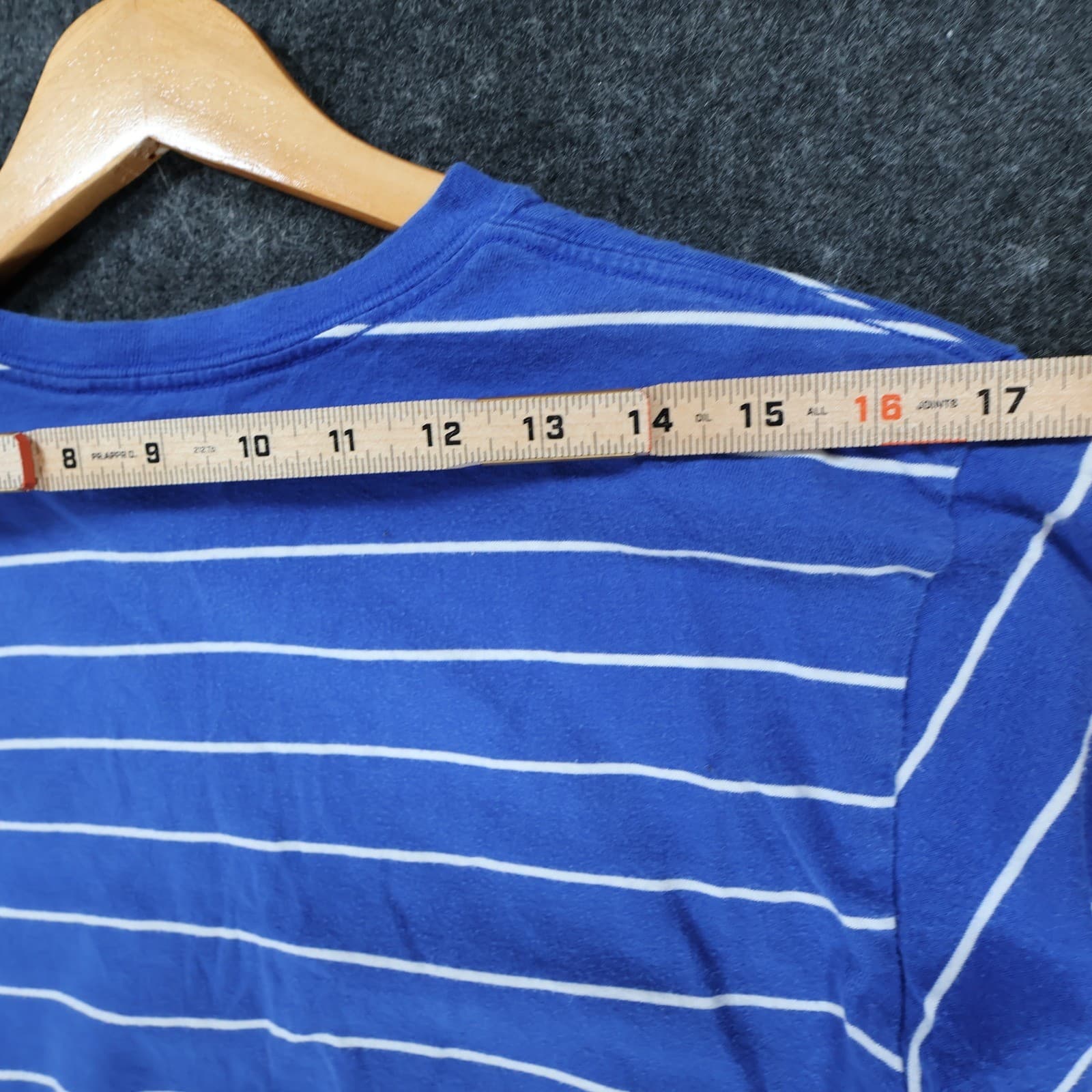 Polo Ralph Lauren T-Shirt Boys L(16/18) Blue Excellent Striped Short Sleeve - Thumbnail 6