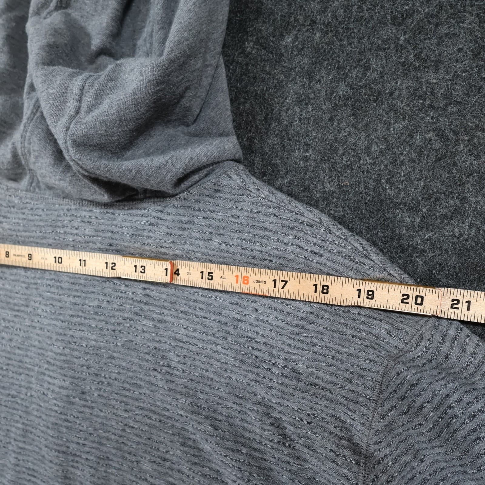 Calvin Klein Jeans Hoodie Mens XL Gray Excellent Henley Pocket Striped - Thumbnail 6