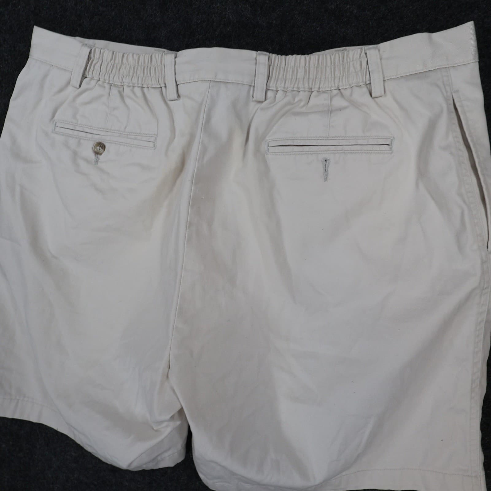 Roundtree & Yorke Shorts Mens 42 Tan Excellent Easy Care Cotton Chino - Thumbnail 10