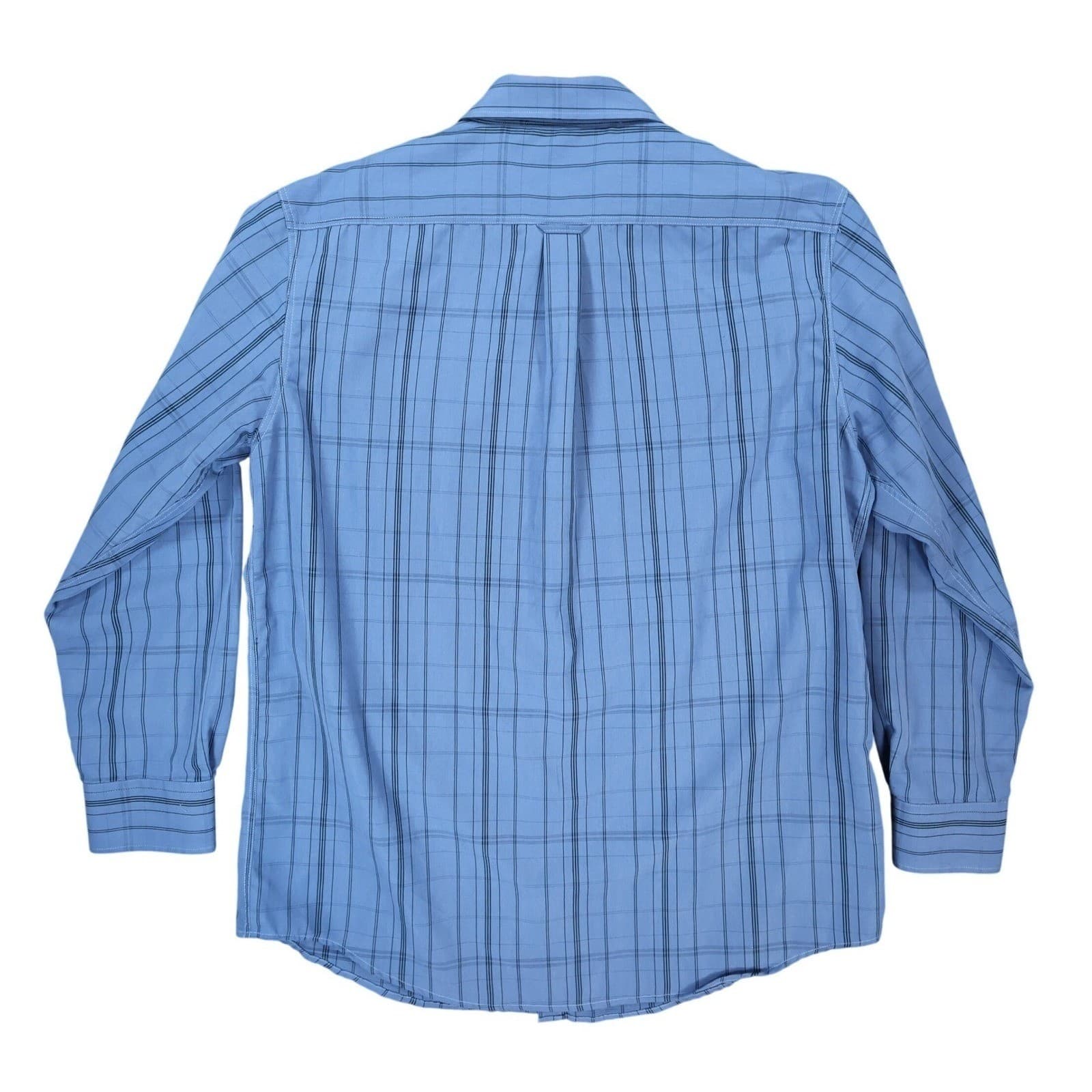 R&R Casual Button Down Mens XXL Blue Excellent Plaid Pattern - Thumbnail 2