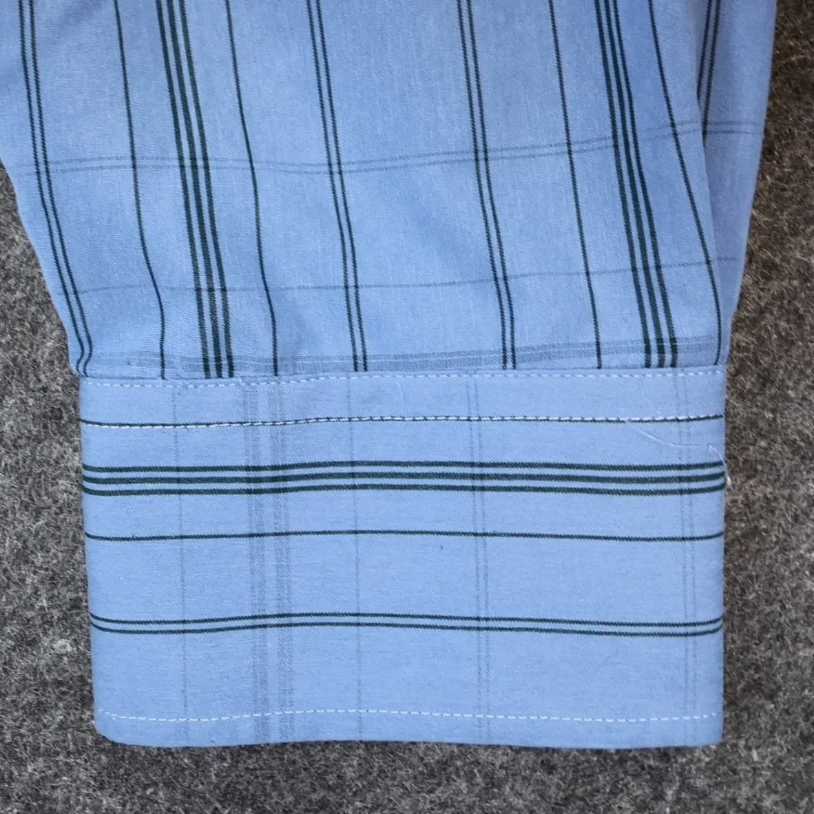 R&R Casual Button Down Mens XXL Blue Excellent Plaid Pattern - Thumbnail 10