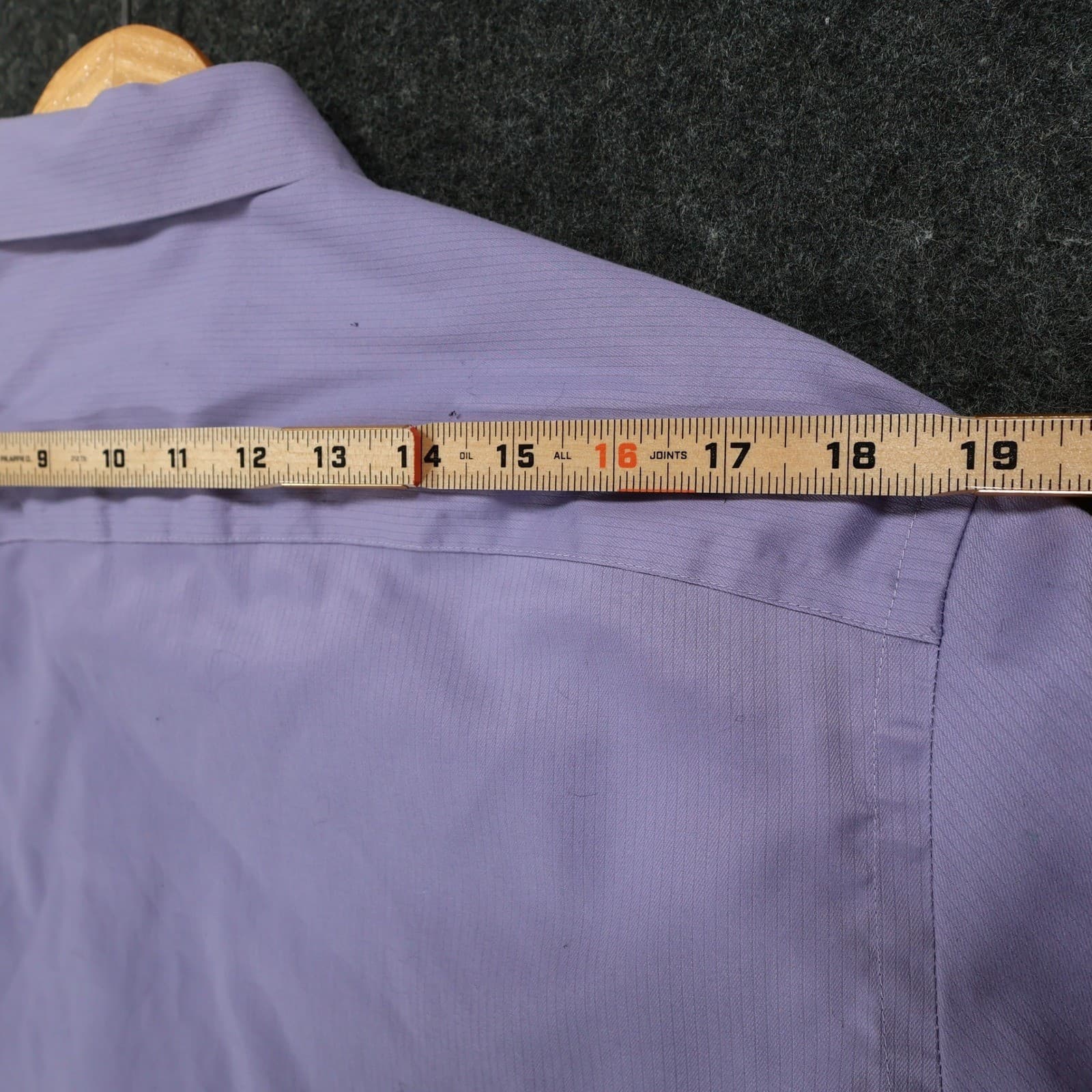 Kenneth Cole Dress Shirt Mens 15.5 32/33 Purple Excellent Slim Fit Non Iron - Thumbnail 6