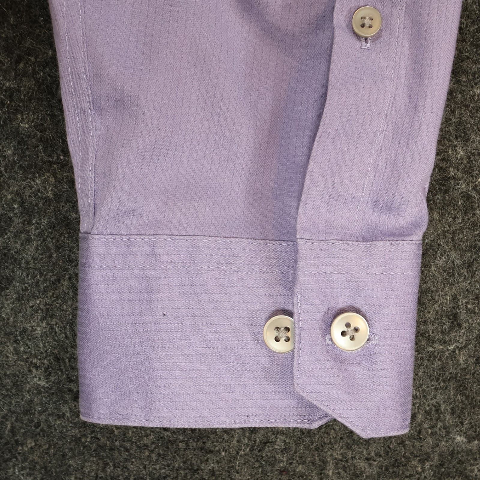 Kenneth Cole Dress Shirt Mens 15.5 32/33 Purple Excellent Slim Fit Non Iron - Thumbnail 10