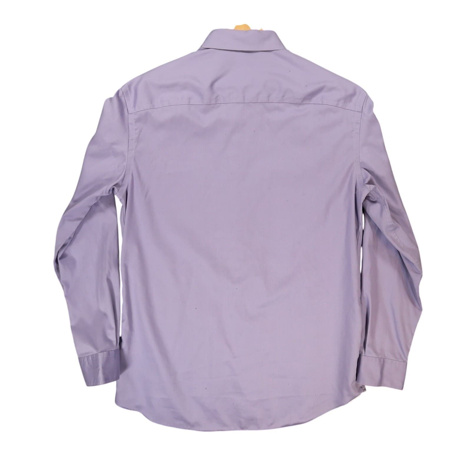 Kenneth Cole Dress Shirt Mens 15.5 32/33 Purple Excellent Slim Fit Non Iron - Thumbnail 2