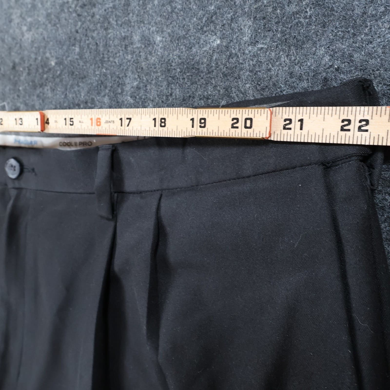 Haggar Dress Pants Mens 44x29 Black Excellent Pleated Cool 18 Pro - Thumbnail 6