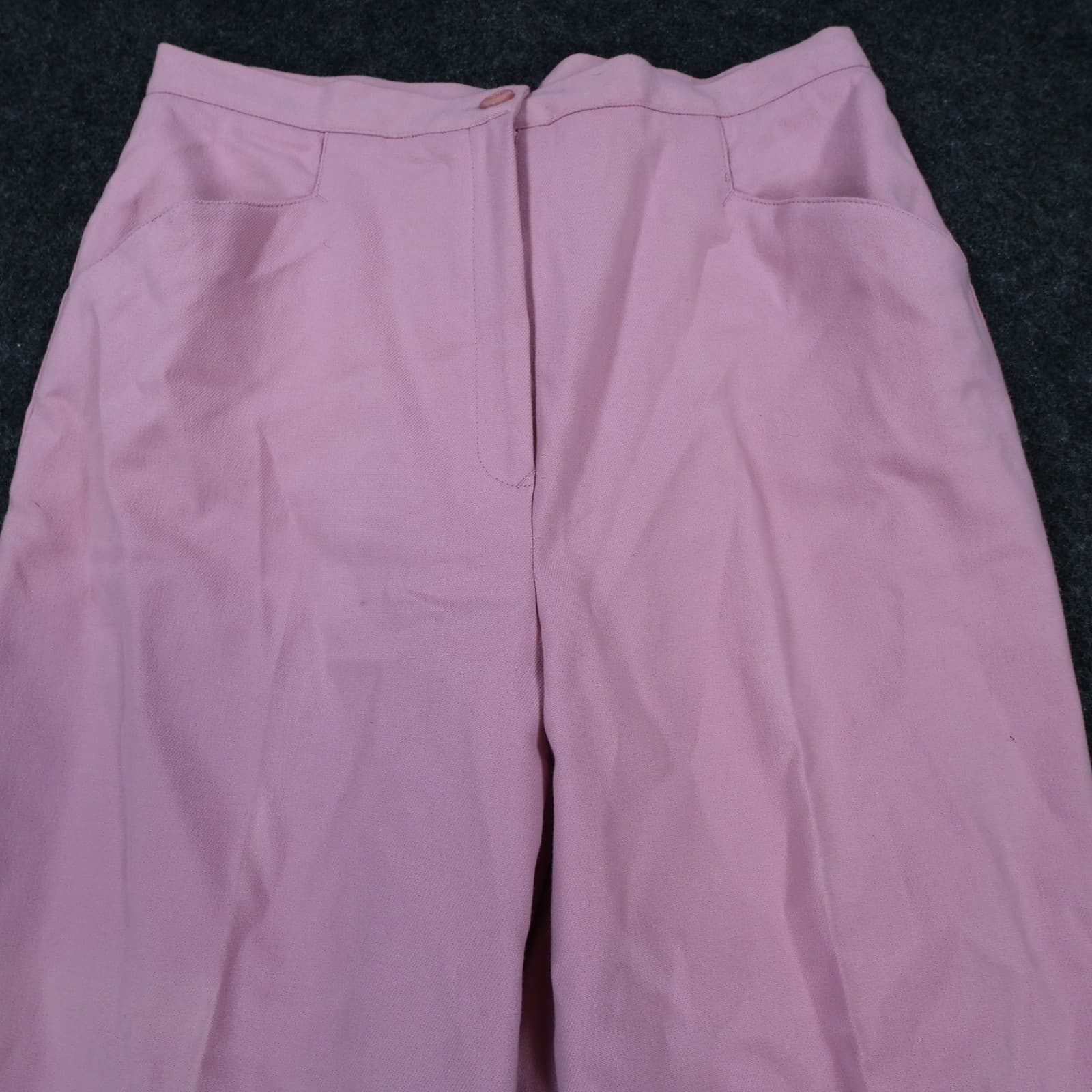 Petite Sophisticate Trousers Women 12 Pink Excellent High Rise Straight Leg - Thumbnail 8