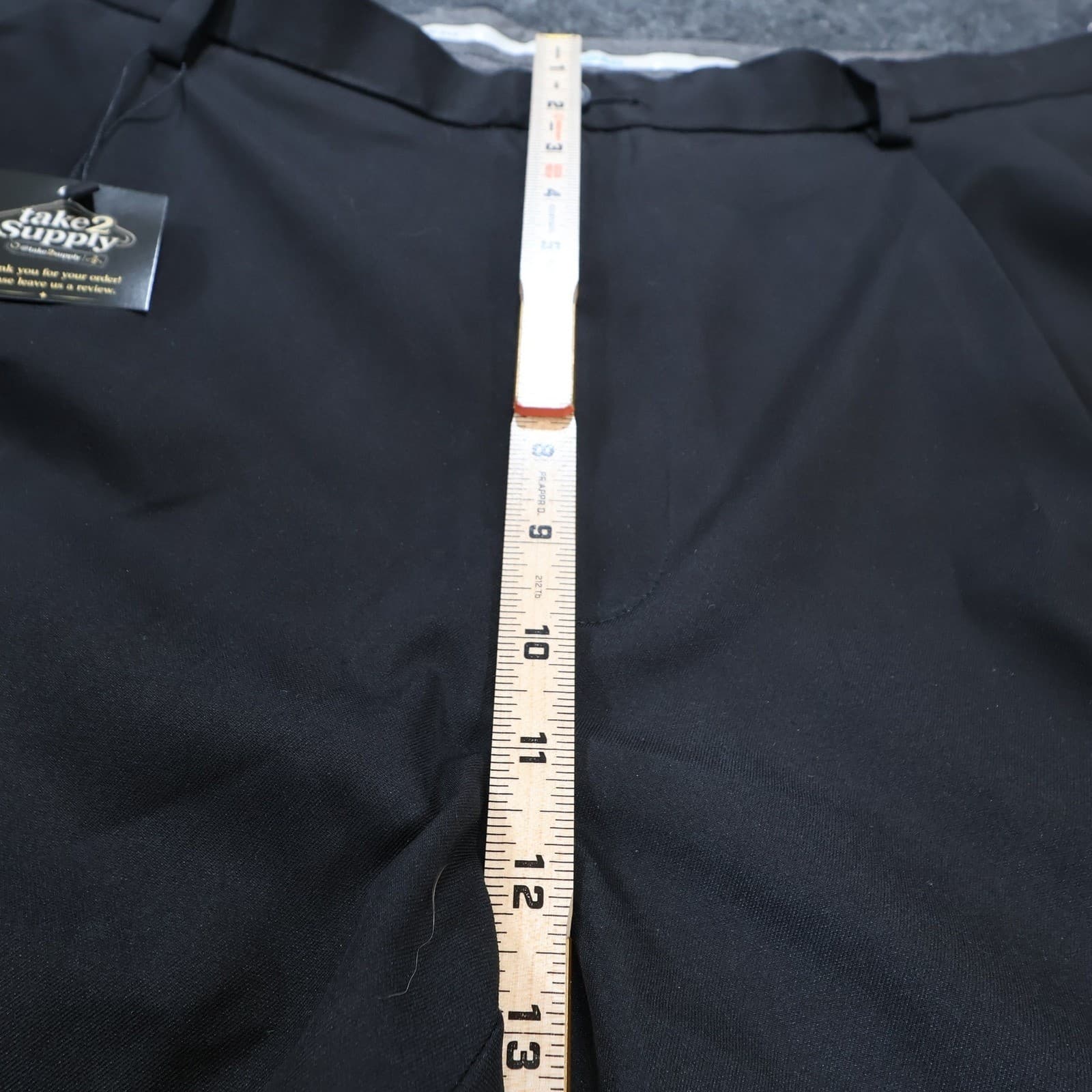 Haggar Dress Pants Mens 44x29 Black Excellent Pleated Cool 18 Pro - Thumbnail 5
