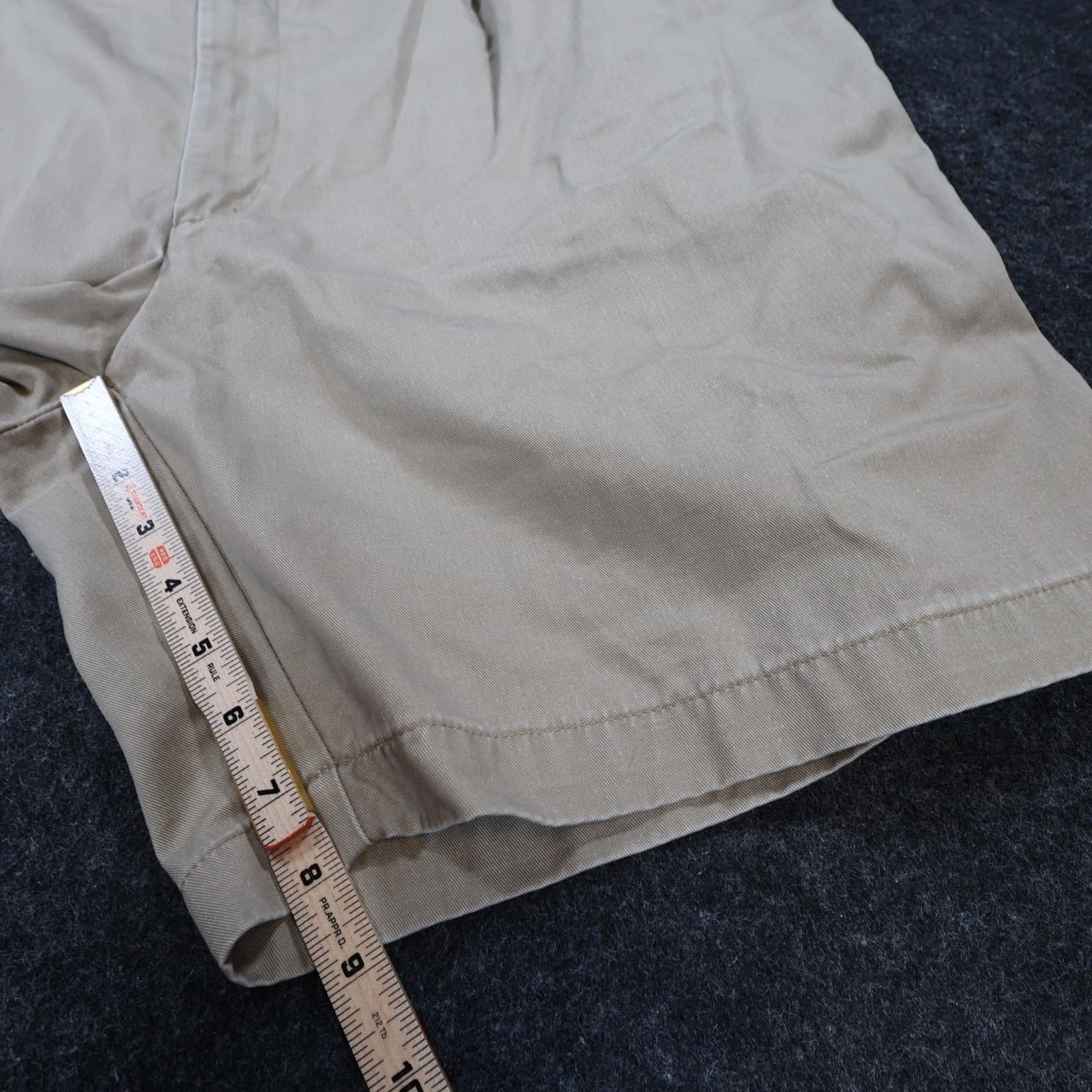 Roundtree & Yorke Shorts Mens 42 Tan Excellent Pleated Cotton Chino - Thumbnail 4