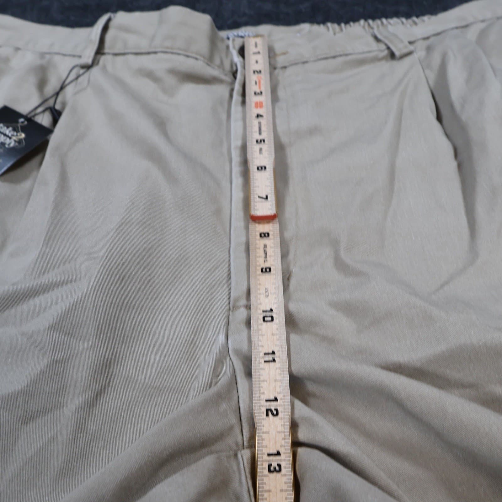 Roundtree & Yorke Shorts Mens 42 Tan Excellent Pleated Cotton Chino - Thumbnail 5