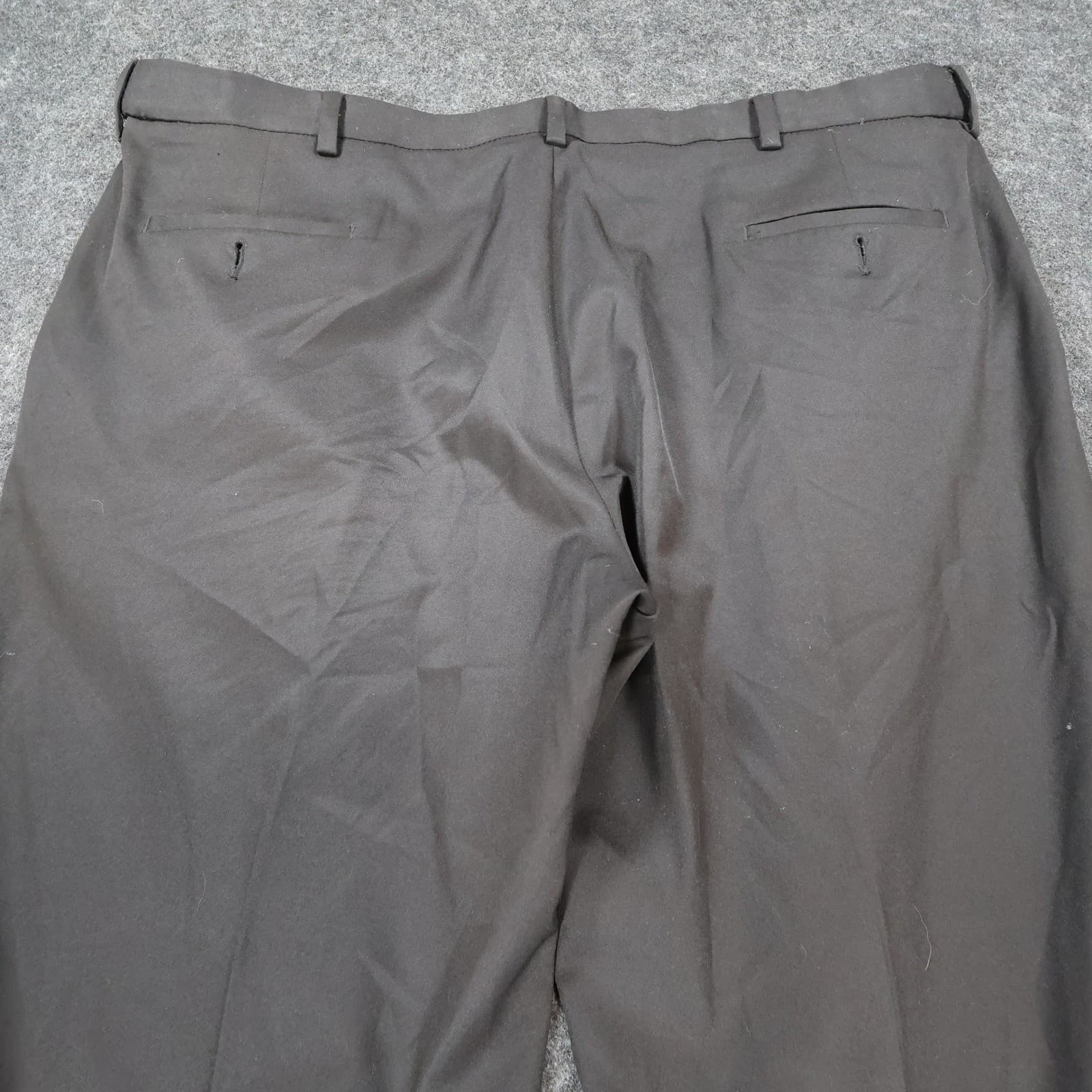 Haggar Dress Pants Mens 44x29 Black Excellent Pleated Cool 18 Pro - Thumbnail 9