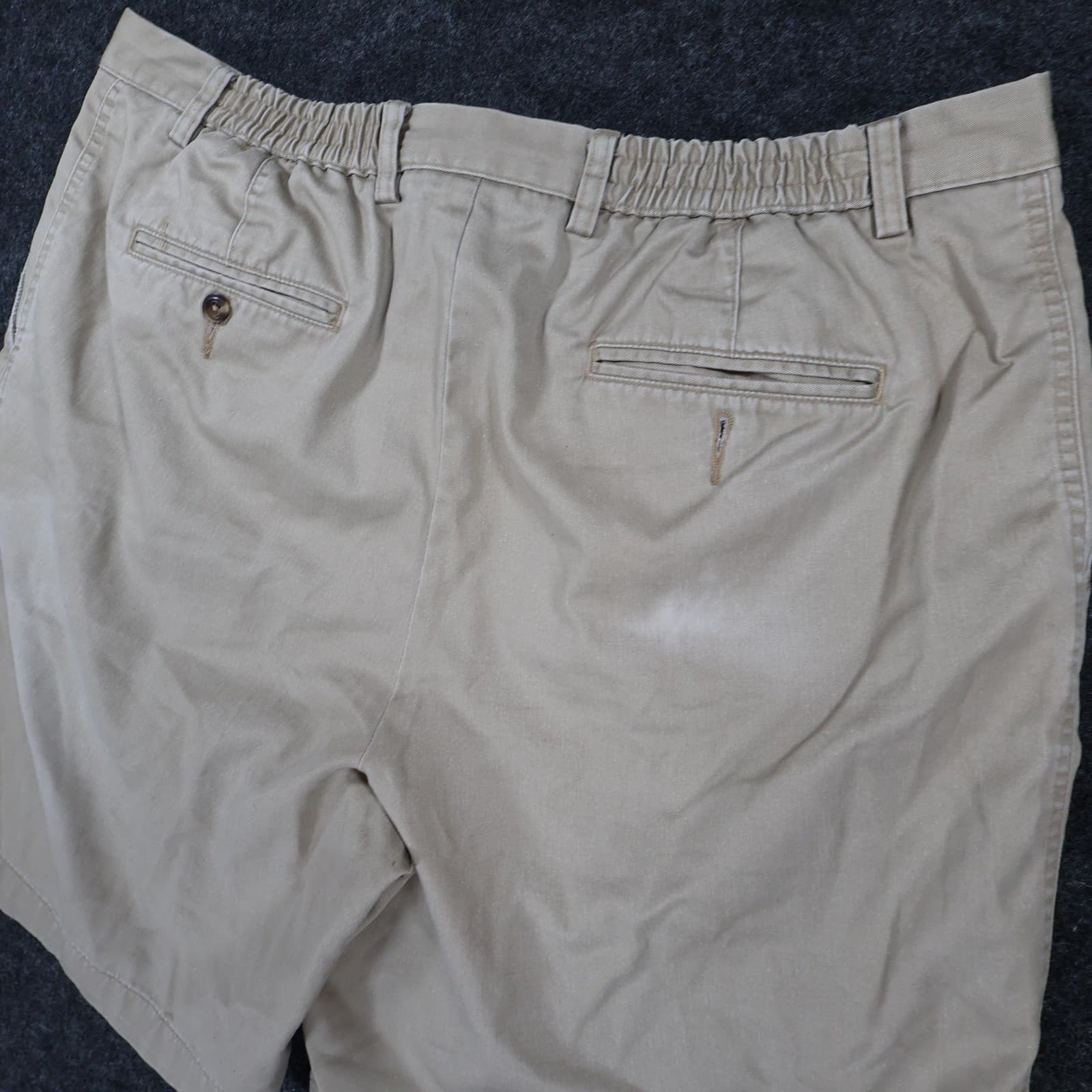 Roundtree & Yorke Shorts Mens 42 Tan Excellent Pleated Cotton Chino - Thumbnail 10