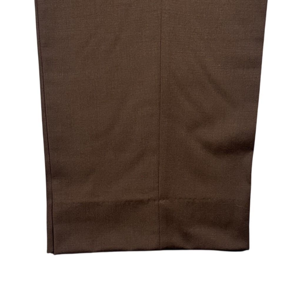 Carlo Mandrone Dress Pants Mens 44L Brown Super 110s Wool Pleated - Thumbnail 6