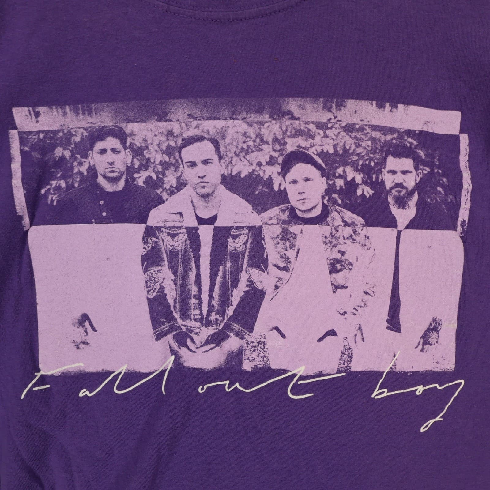 Fall Out Boy Band Tee Womens Large Purple Excellent Graphic Print Short Sleeve - Thumbnail 8