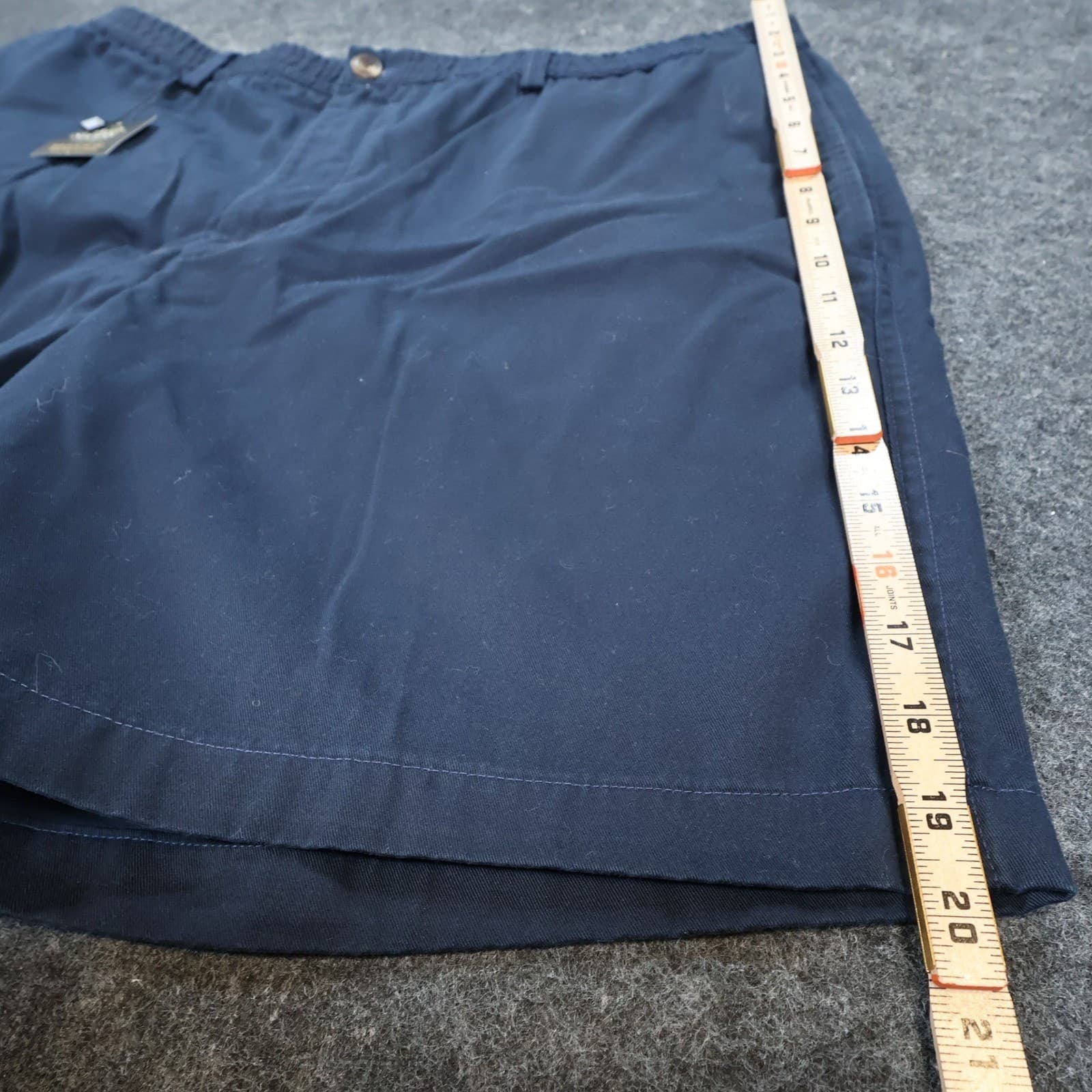 Roundtree & Yorke Shorts Mens 42 Blue Excellent Elastic Waist Easy Care Cotton - Thumbnail 3