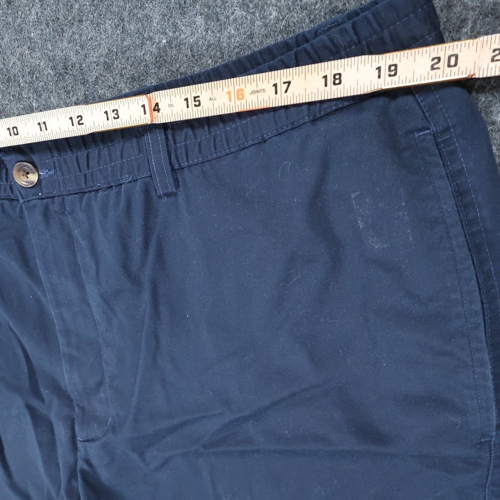 Roundtree & Yorke Shorts Mens 42 Blue Excellent Elastic Waist Easy Care Cotton - Thumbnail 6