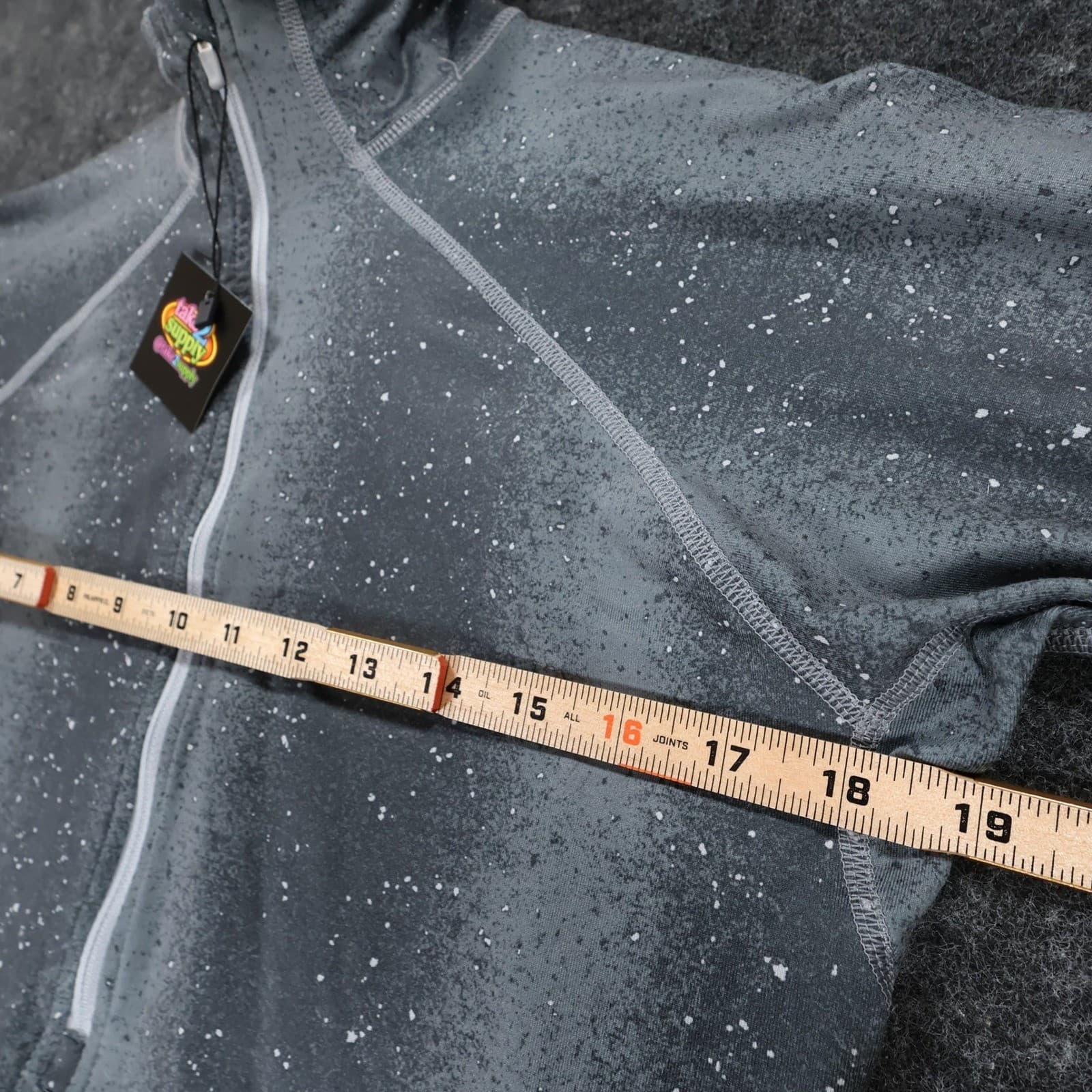 Nike Pro Half Zip Pullover Womens Large Gray Excellent Speckled Print - Thumbnail 3