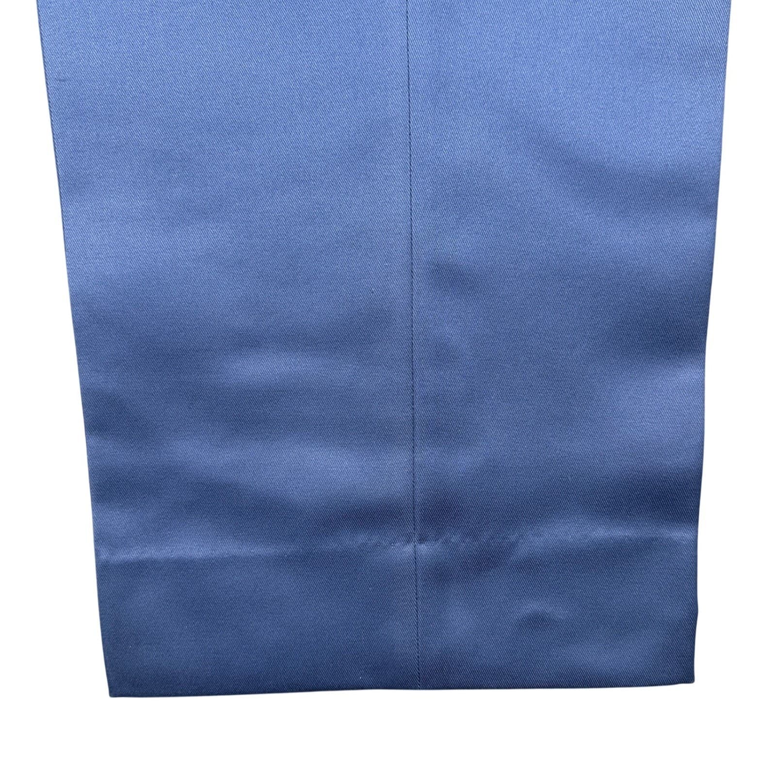 Lands' End Dress Pants Mens 44 Long Blue Pleated Cotton Chinos Trousers - Thumbnail 6