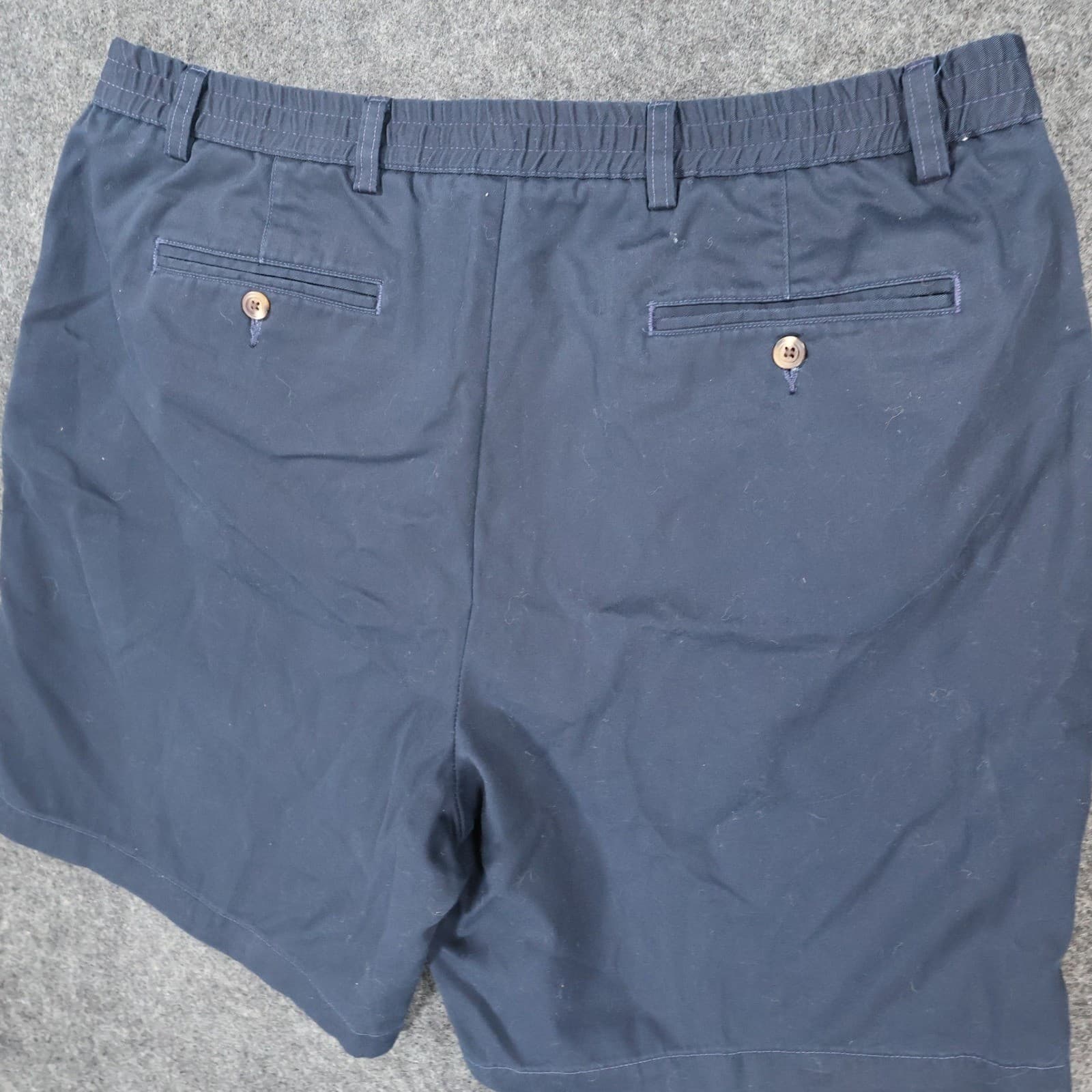 Roundtree & Yorke Shorts Mens 42 Blue Excellent Elastic Waist Easy Care Cotton - Thumbnail 10