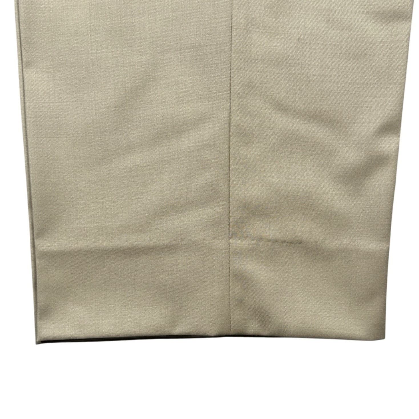 Carlo Mandrone Dress Pants Mens 44L Tan Pleated Made in Canada Trousers - Thumbnail 6