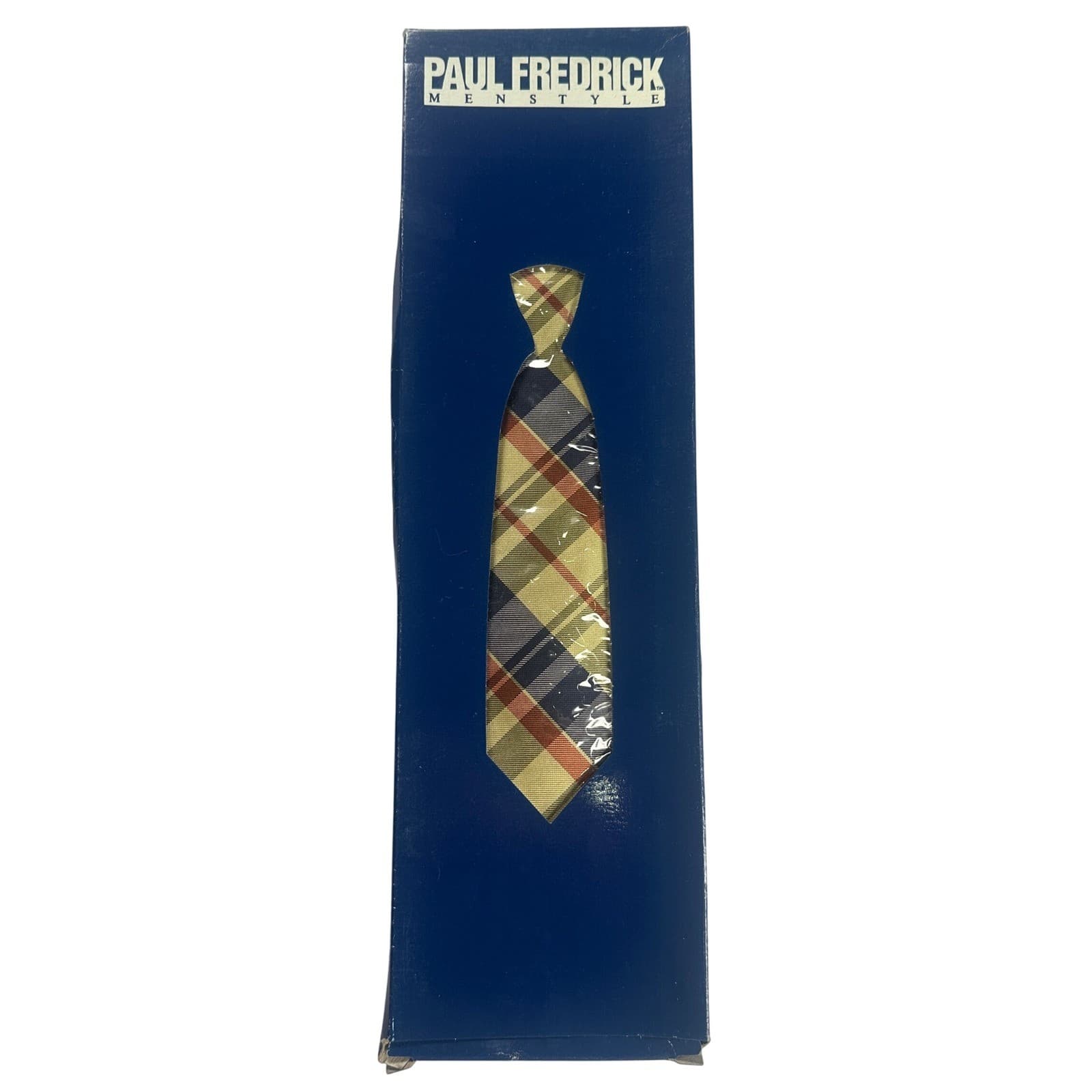 Paul Fredrick Mens Plaid Italian Silk Hand Tailored Neck Tie Made in USA NWT - Thumbnail 6