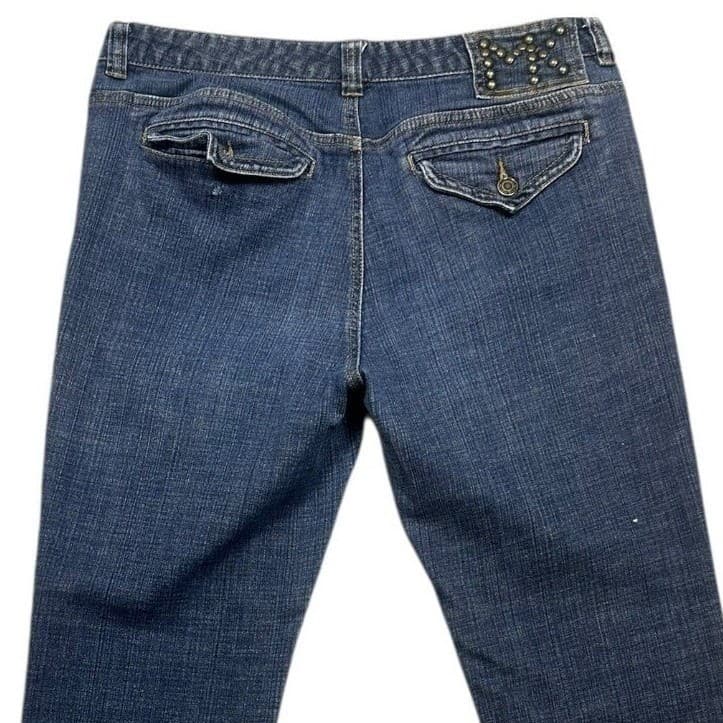 Michael Kors Womens Jeans Size 10 Bootcut Studded Embellished Dark Wash - Thumbnail 4