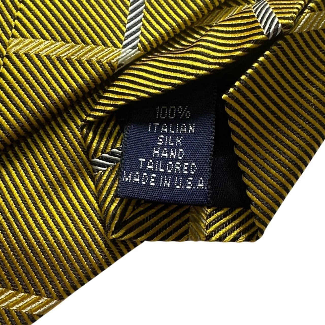 Paul Fredrick Mens Yellow Plaid Silk Necktie Tailored in USA NWT - Thumbnail 5