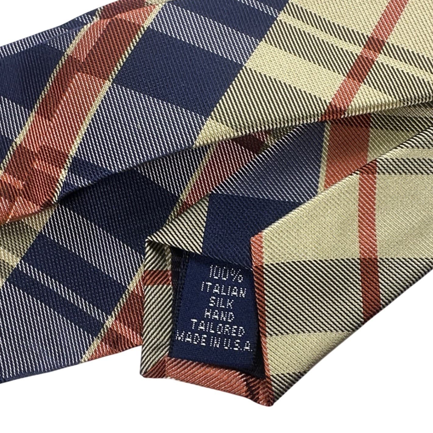 Paul Fredrick Mens Plaid Italian Silk Hand Tailored Neck Tie Made in USA NWT - Thumbnail 5