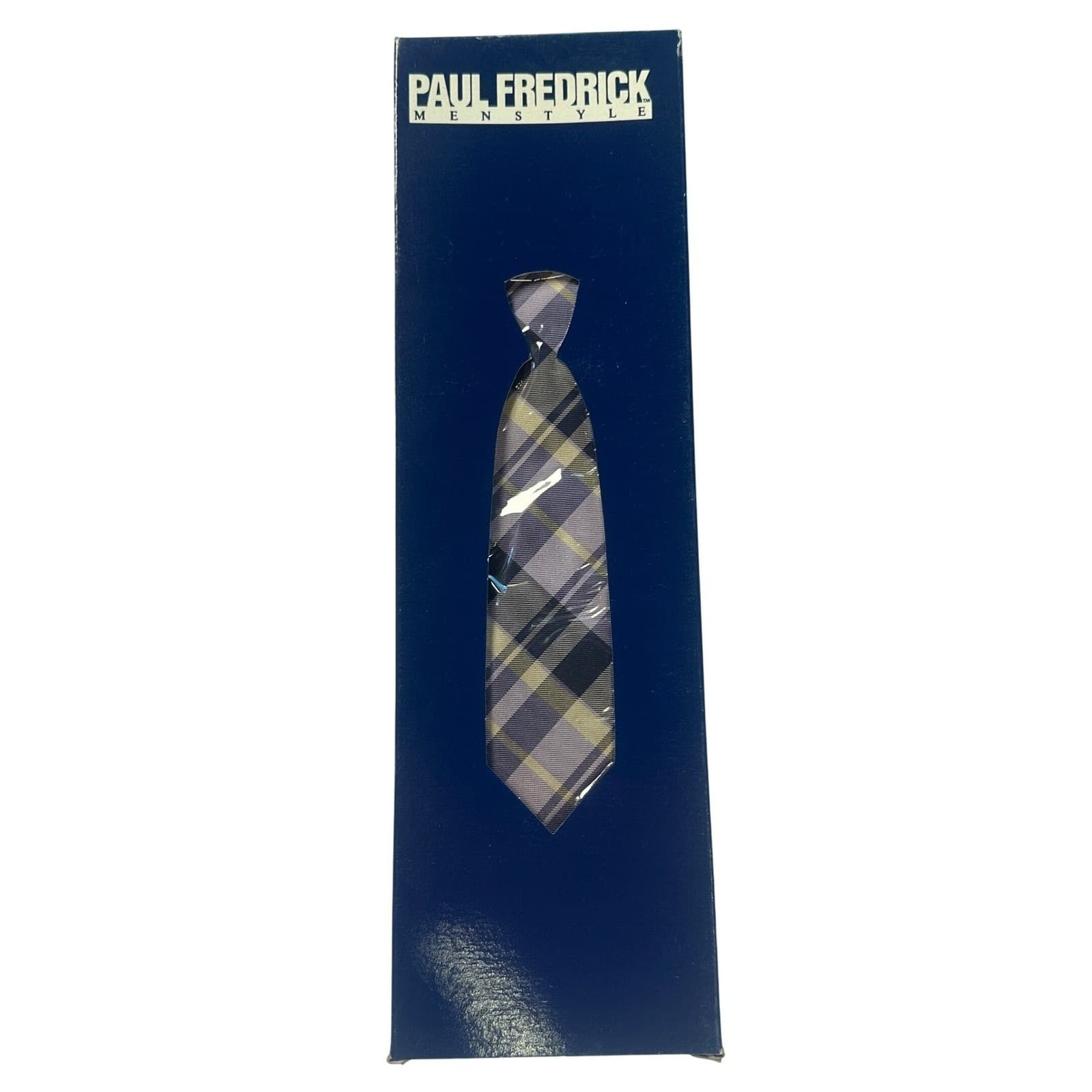 Paul Fredrick Mens Plaid 100% Italian Silk Hand Tailored Tie Made in USA NWT - Thumbnail 6