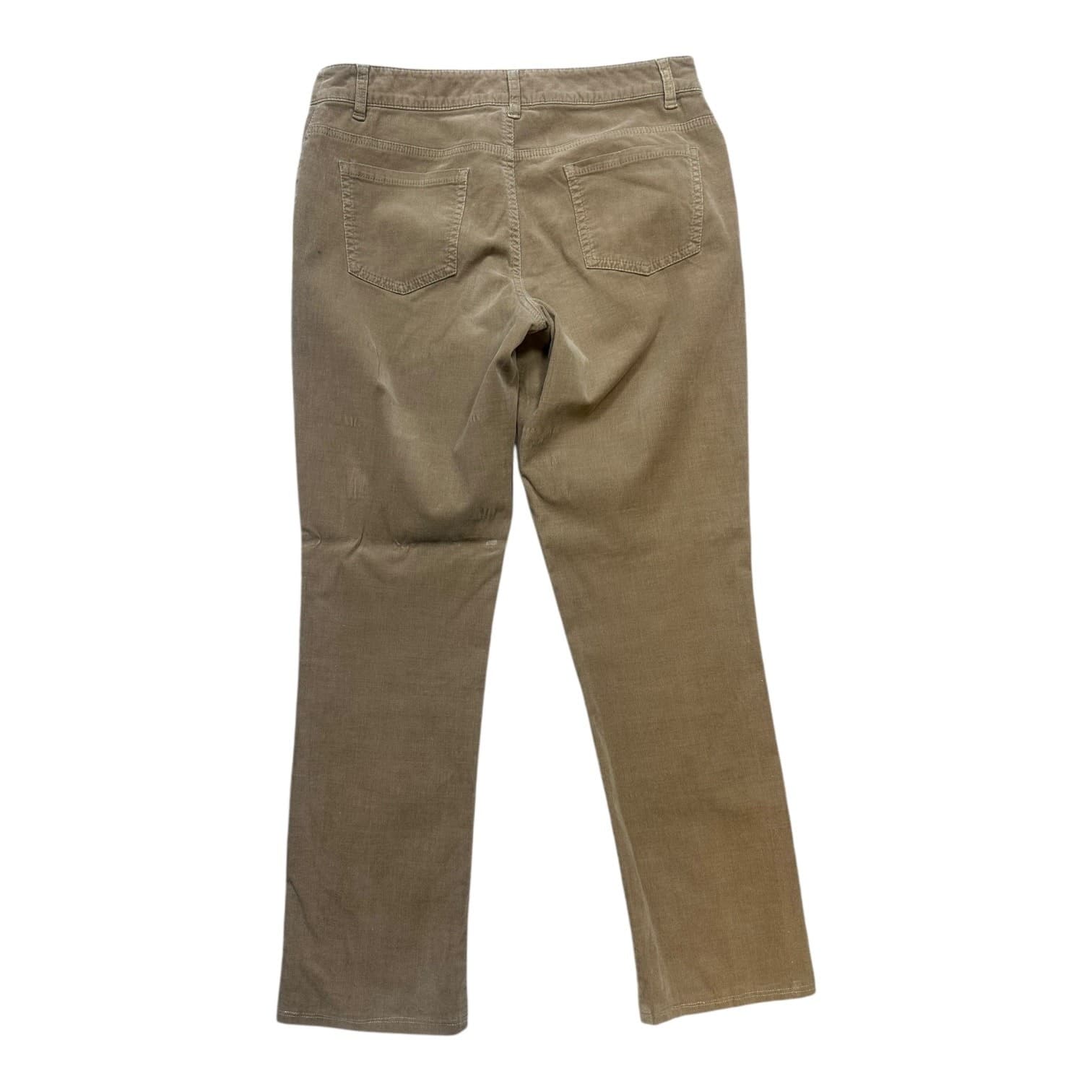 Tribal Women's Size 8 Khaki Corduroy Straight Leg Casual Pants - Thumbnail 2
