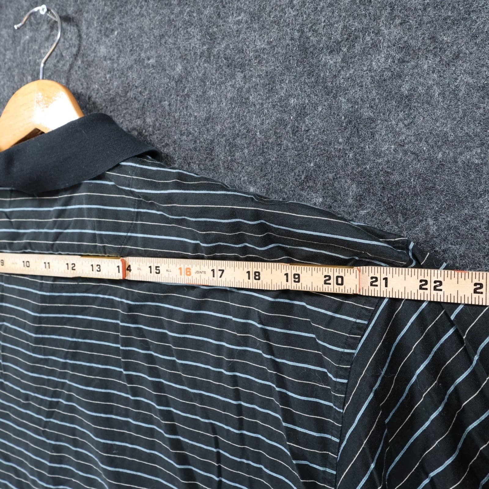 Byron Nelson Polo Mens XL Black Excellent Striped Cotton Short Sleeve Golf Shirt - Thumbnail 6