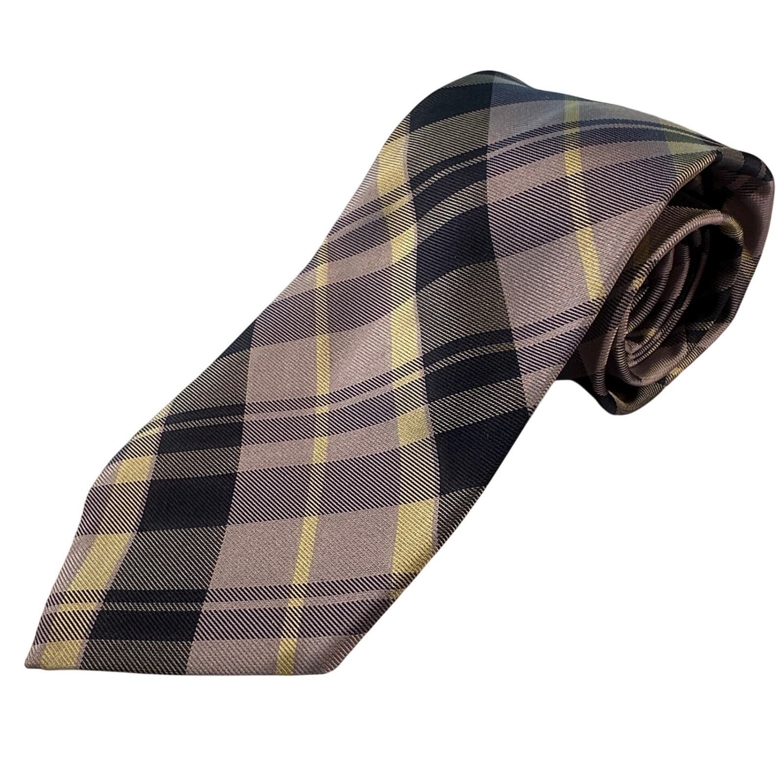 Paul Fredrick Mens Plaid 100% Italian Silk Hand Tailored Tie Made in USA NWT - Thumbnail 2