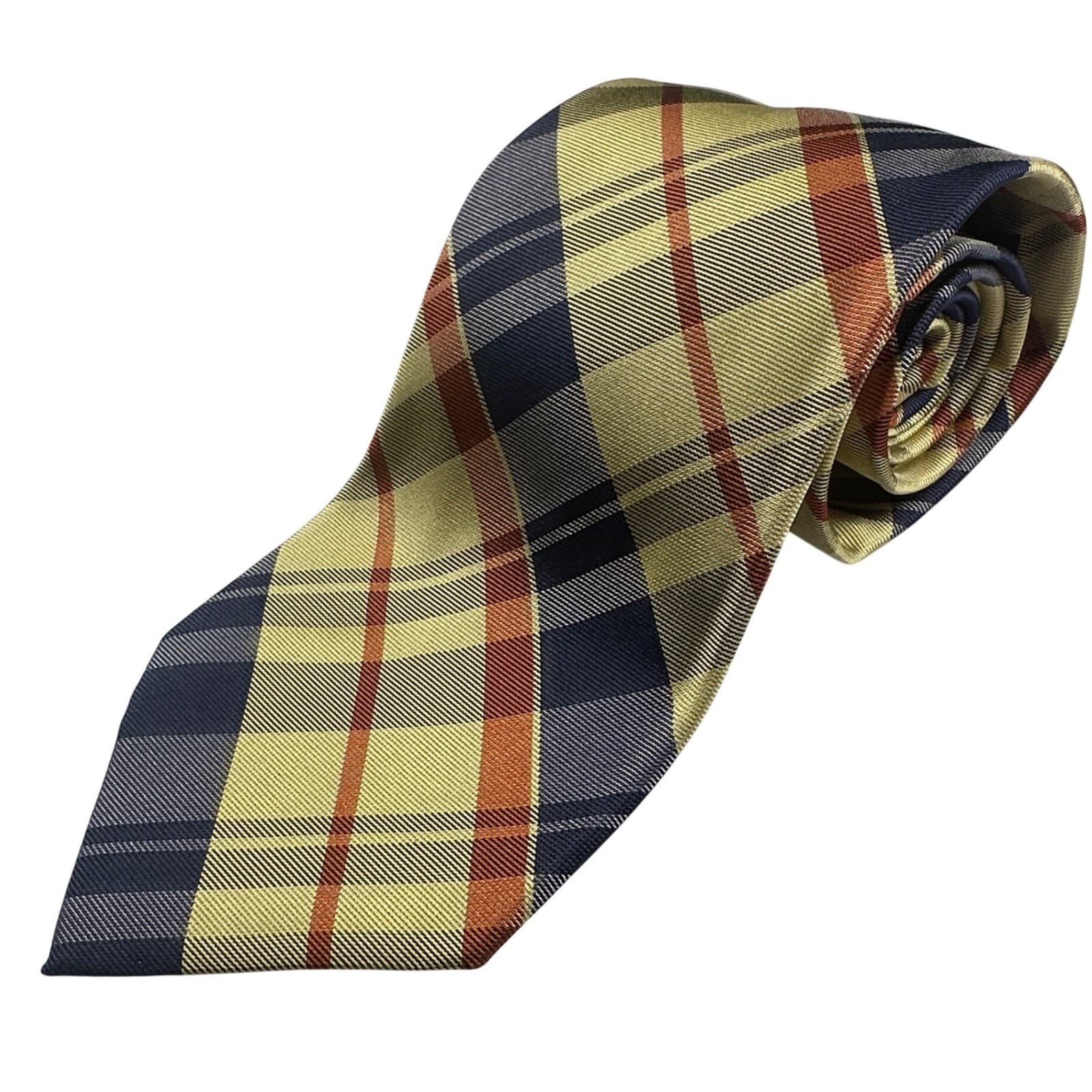 Paul Fredrick Mens Plaid Italian Silk Hand Tailored Neck Tie Made in USA NWT - Thumbnail 2